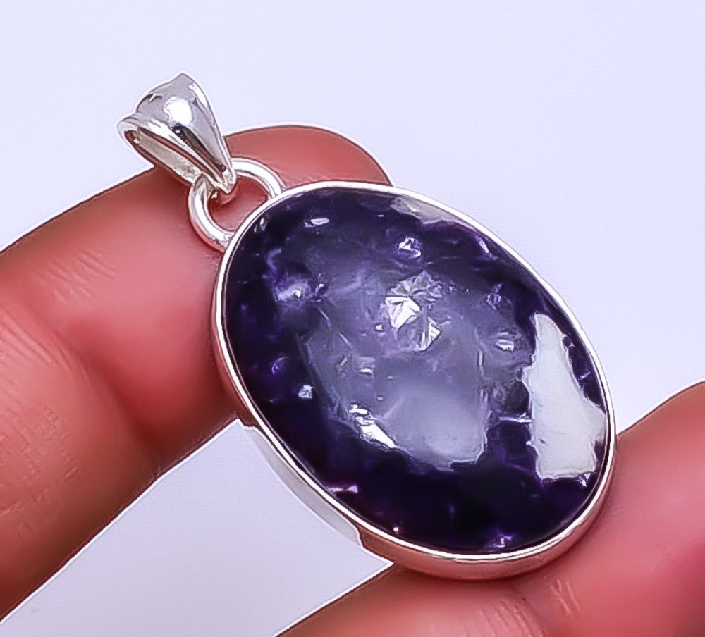 Lepidolite – San Diego Gemstone 925 Sterling Silver Pendant 1.56″ P_9359_148_19