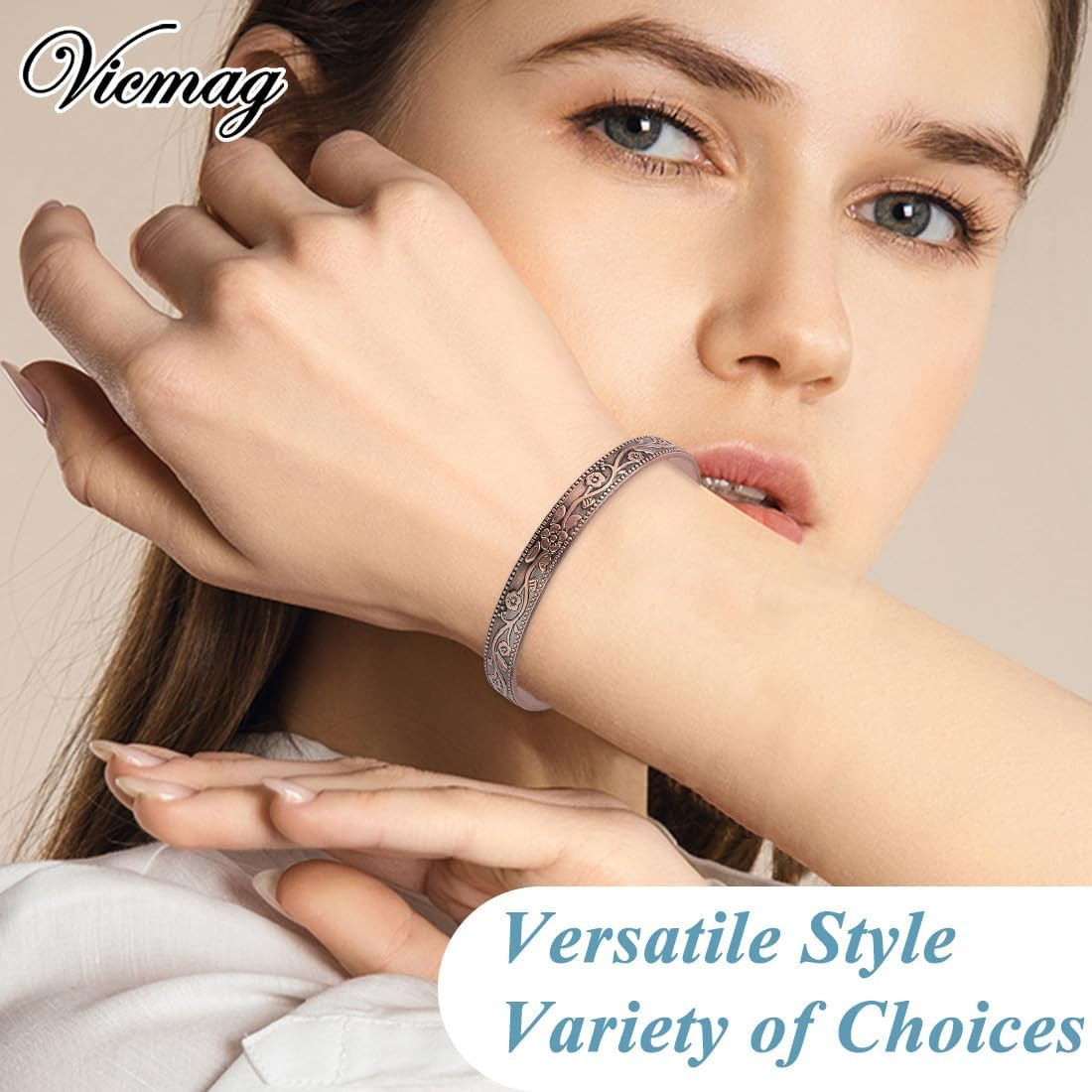 Copper Magnetic Bracelet for Women Ultra Strength Magnetic Bracelets 99.9% Pure