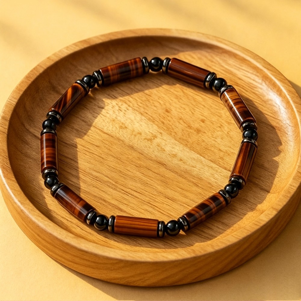 High Quality Tiger Eye Hematite Men Bracelet Dainty Healing Good Fortune Gift