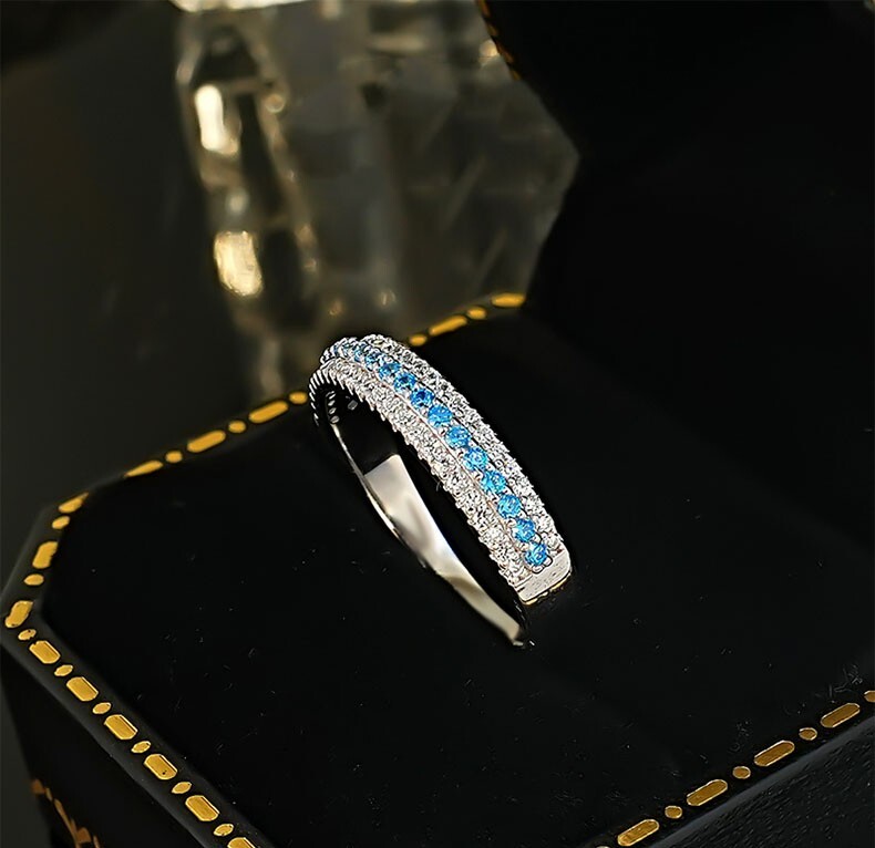 Neon Paraiba Artificial Tourmaline Ring, 18K Gold Vermeil, Stackable & Chic Gift