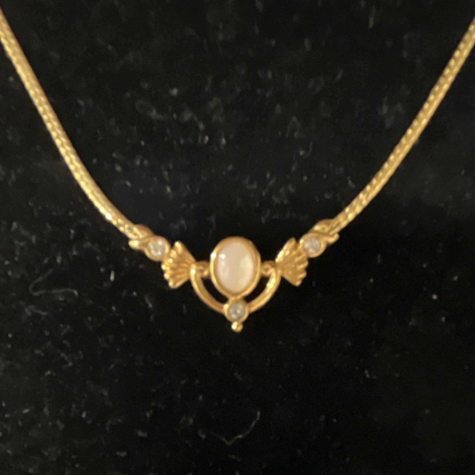 1992 AVON Semi-Precious Gemstone Collection, Mother of Pearl and Rhinestones