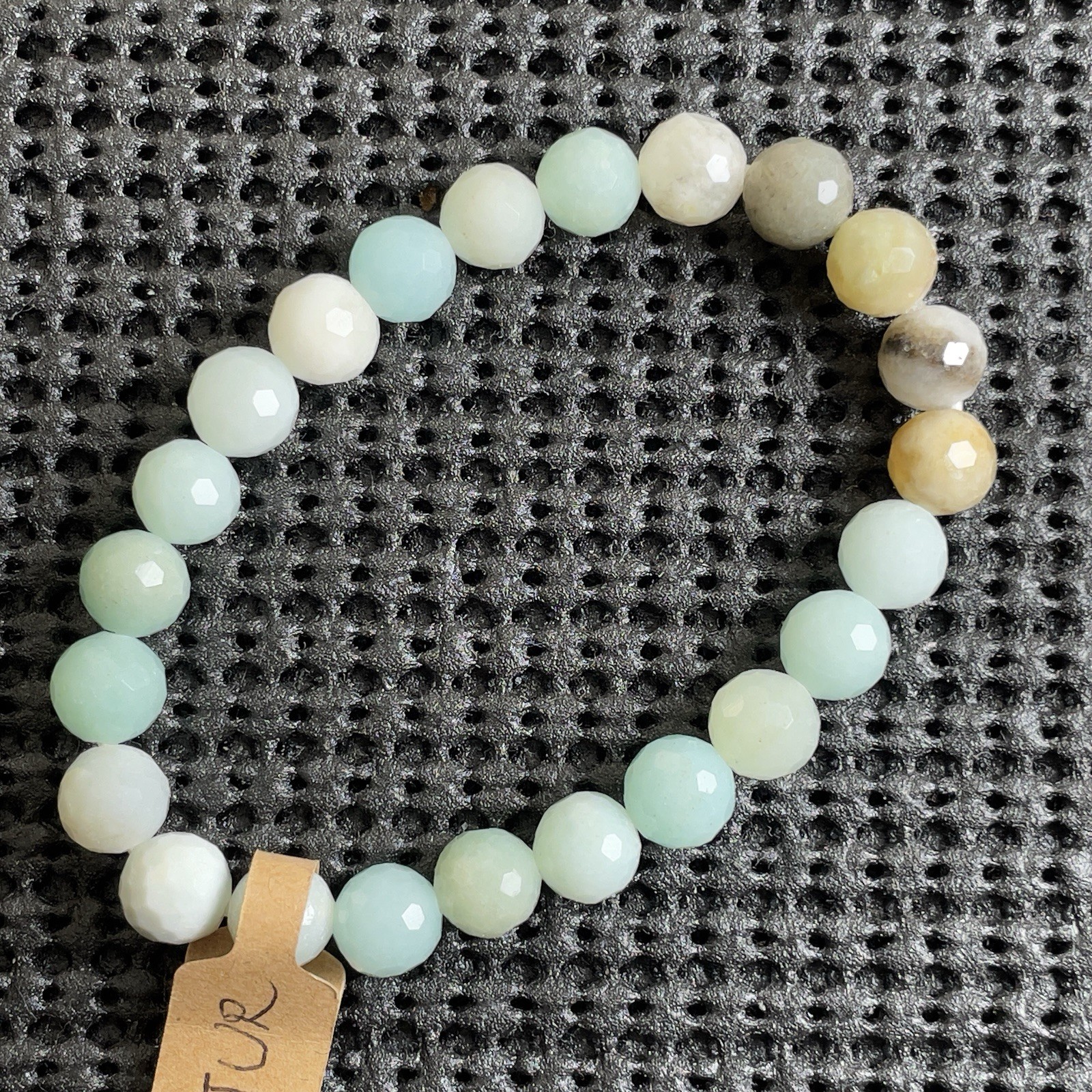 Natural Faceted Amazonite 8mm Stretchy Crystal Bracelet Healing Energy Gift Gem