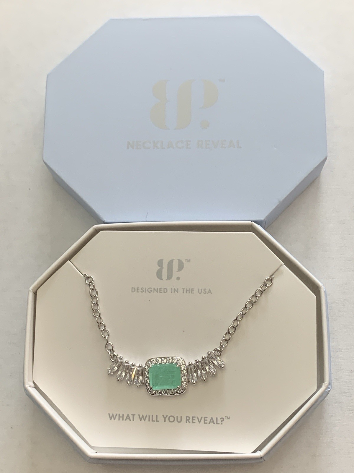 Bomb Party Necklace NK56687 Pale Dreams On The Horizon Mint Green Tourmaline