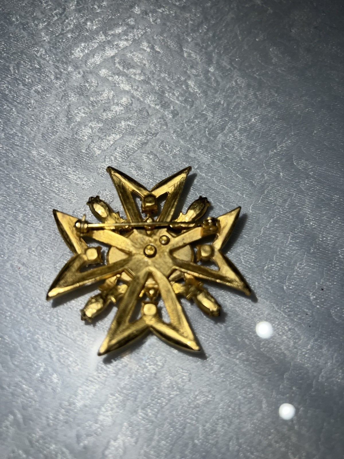 Russian Maltese cross crown Brooch Pin Emblem Military