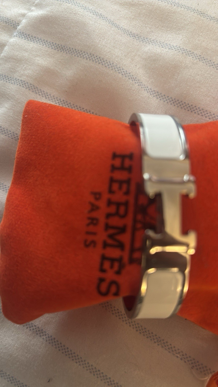 HERMÈS Clic H bangle bracelet pre owned in excellent condition w dust bag