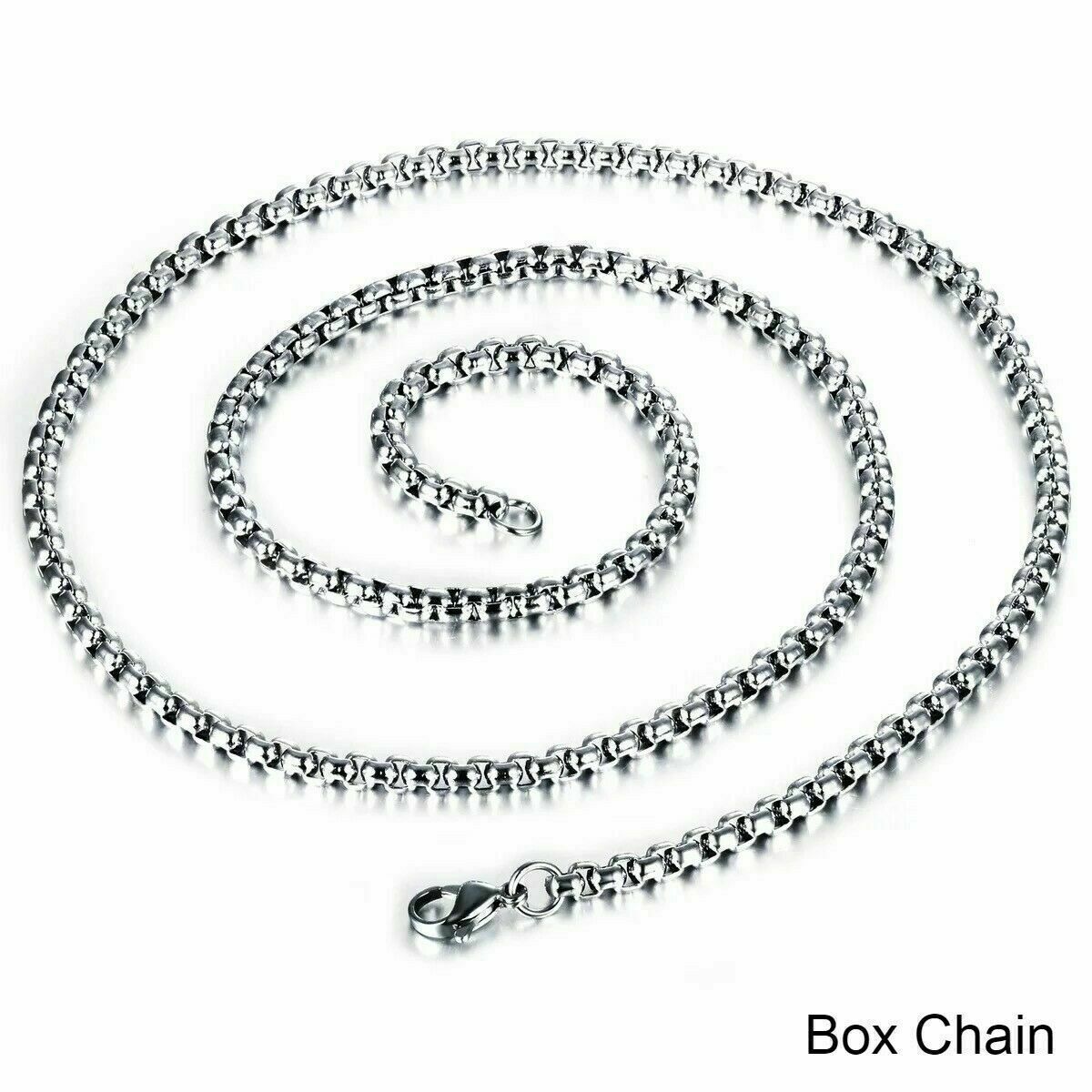 Mens Christ Jesus Nail Rope Cross Pendant Necklace Stainless Steel Chain Silver