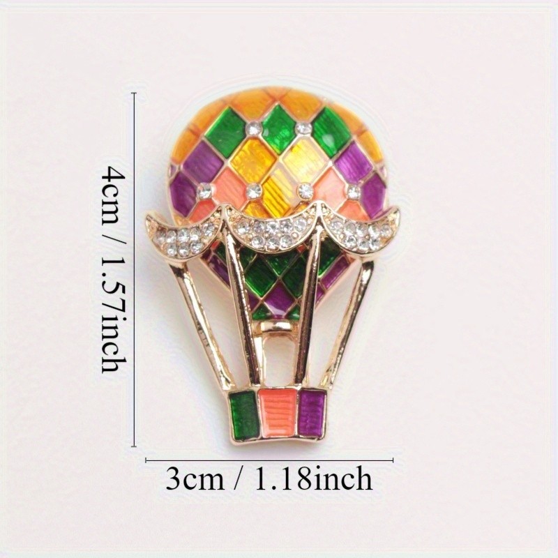 1PColorful Hot Air Balloon Brooch Unisex Lapel Pin Women Men Jewelry Accessories