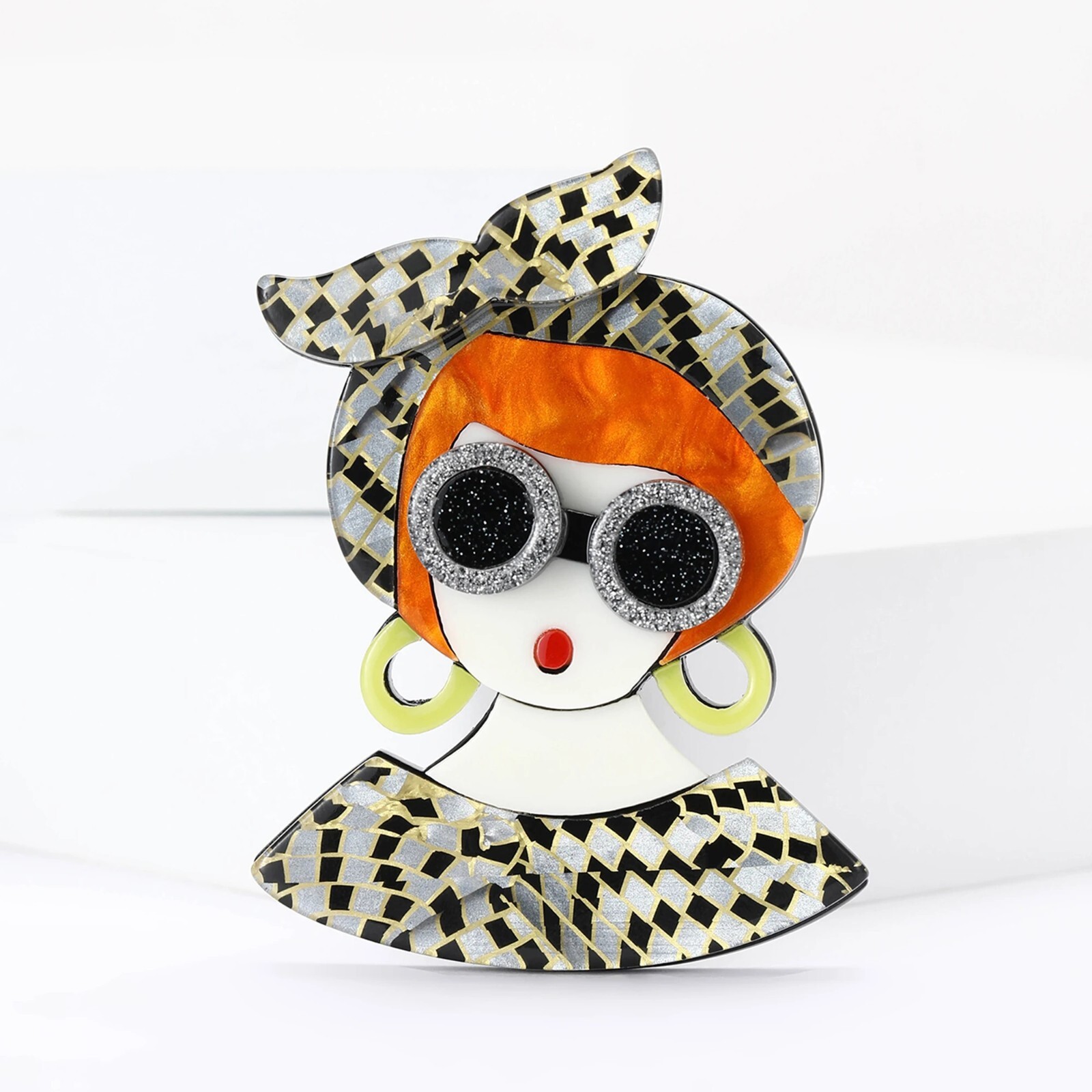 Acrylic Brooches Modern Lady Girl Fashion Dog Flower Cat Animal Jewelry Pin Hot