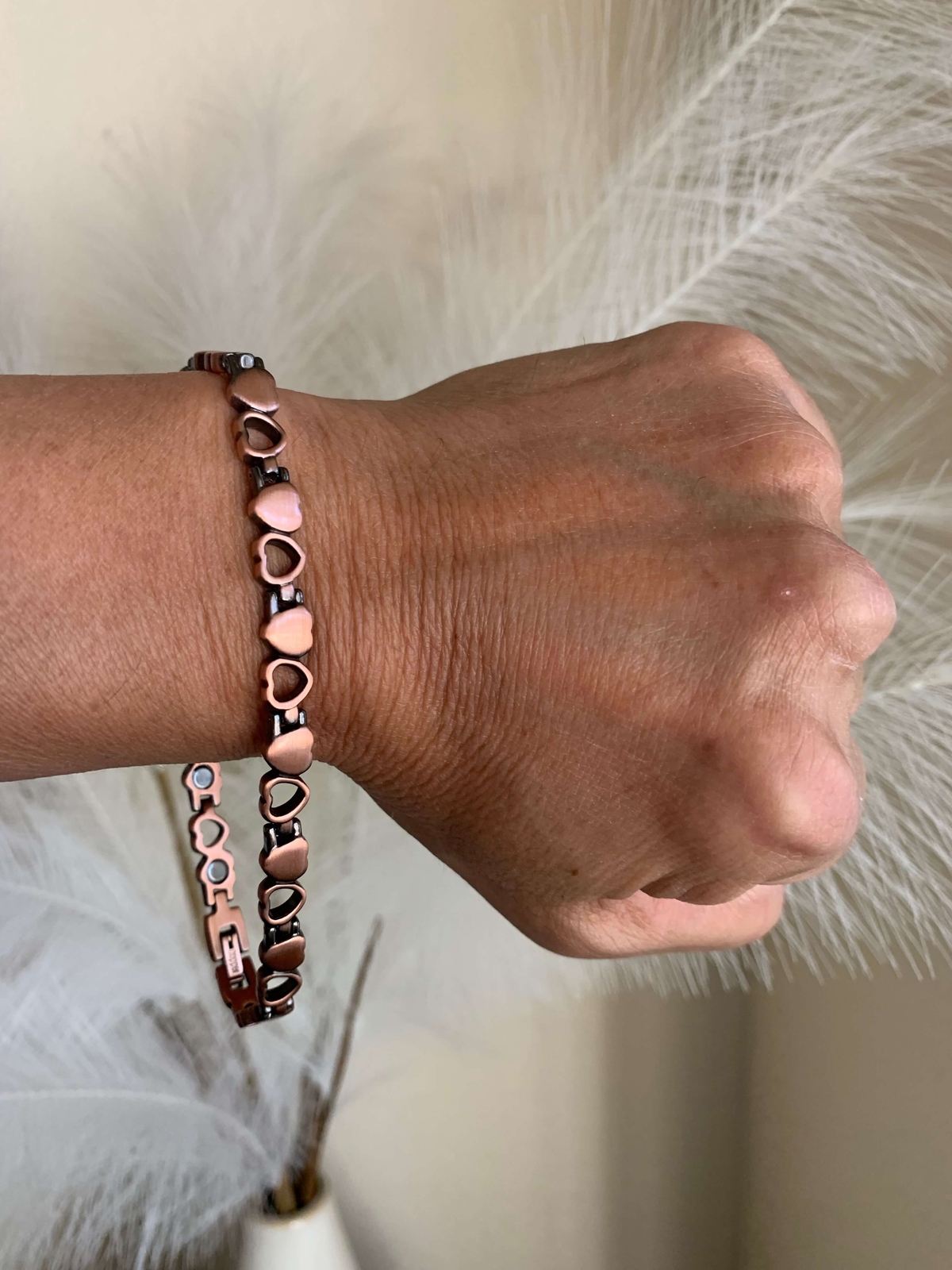 Swirl Copper Magnetic Anklet Bracelet Women Restore Balance Energy Power Joy RX