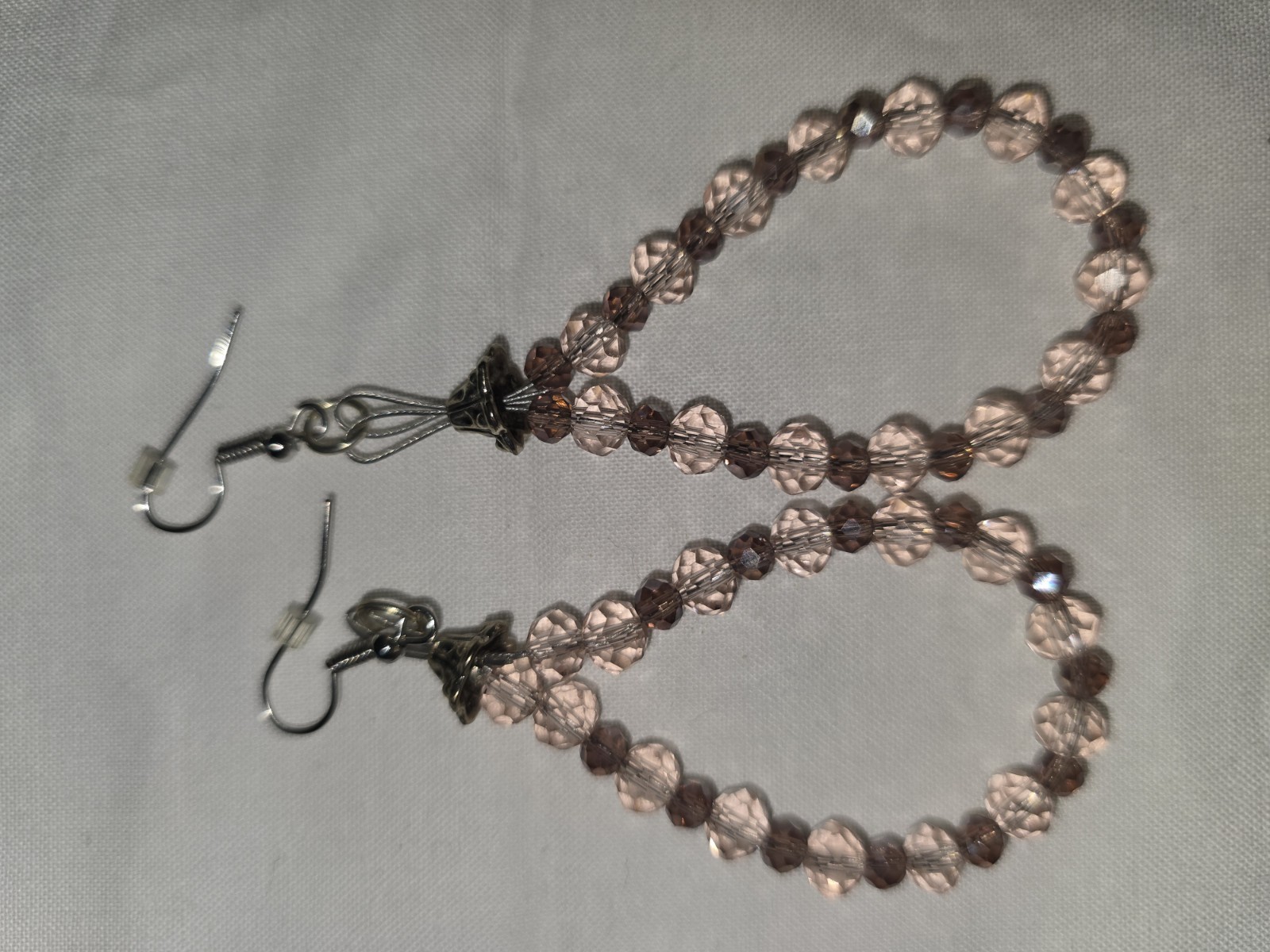 Sparkly earrings for women , shiny beads handmade