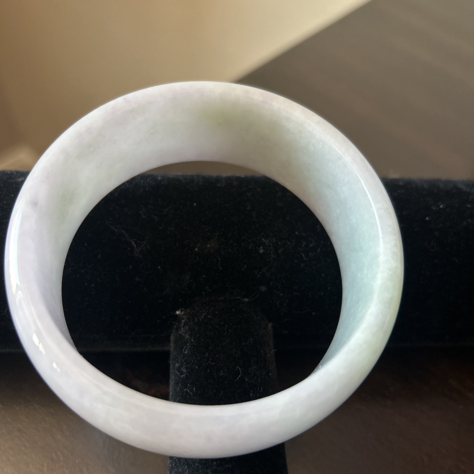 67MM Natural Icy Lavender Jadeite Jade Bracelet Burma Jadeite Jade Bangle