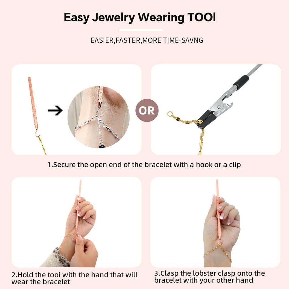 Jewelry Bracelet Helper Tool Assistive Jewelry Fastener for Necklaces Watches