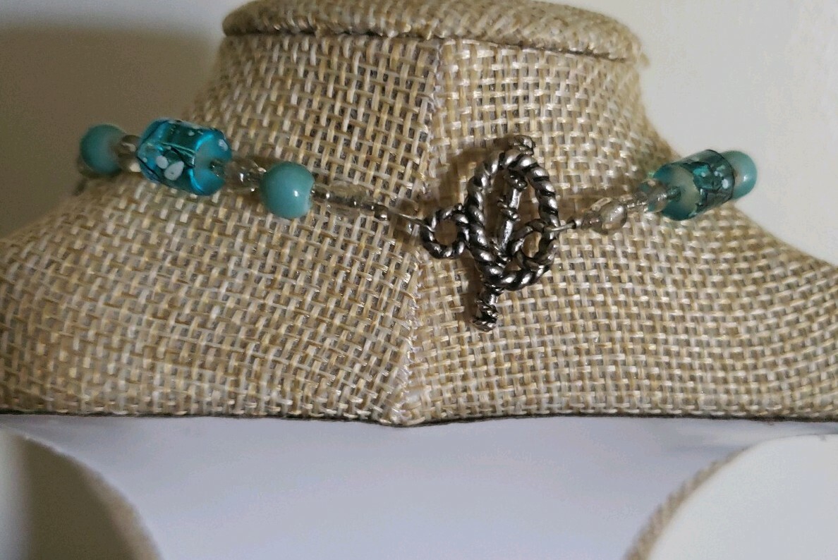 Semi-Precious Stone & Beaded Necklace ~ 16″ Long ~ Multi Colored ~ New ~ 27