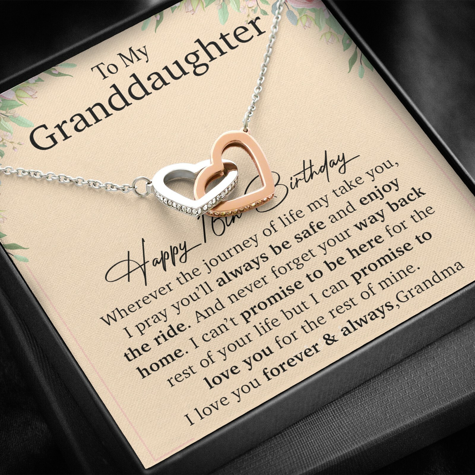 Happy 16th Birthday, To My Granddaughter Necklace, Gift For Granddaughter