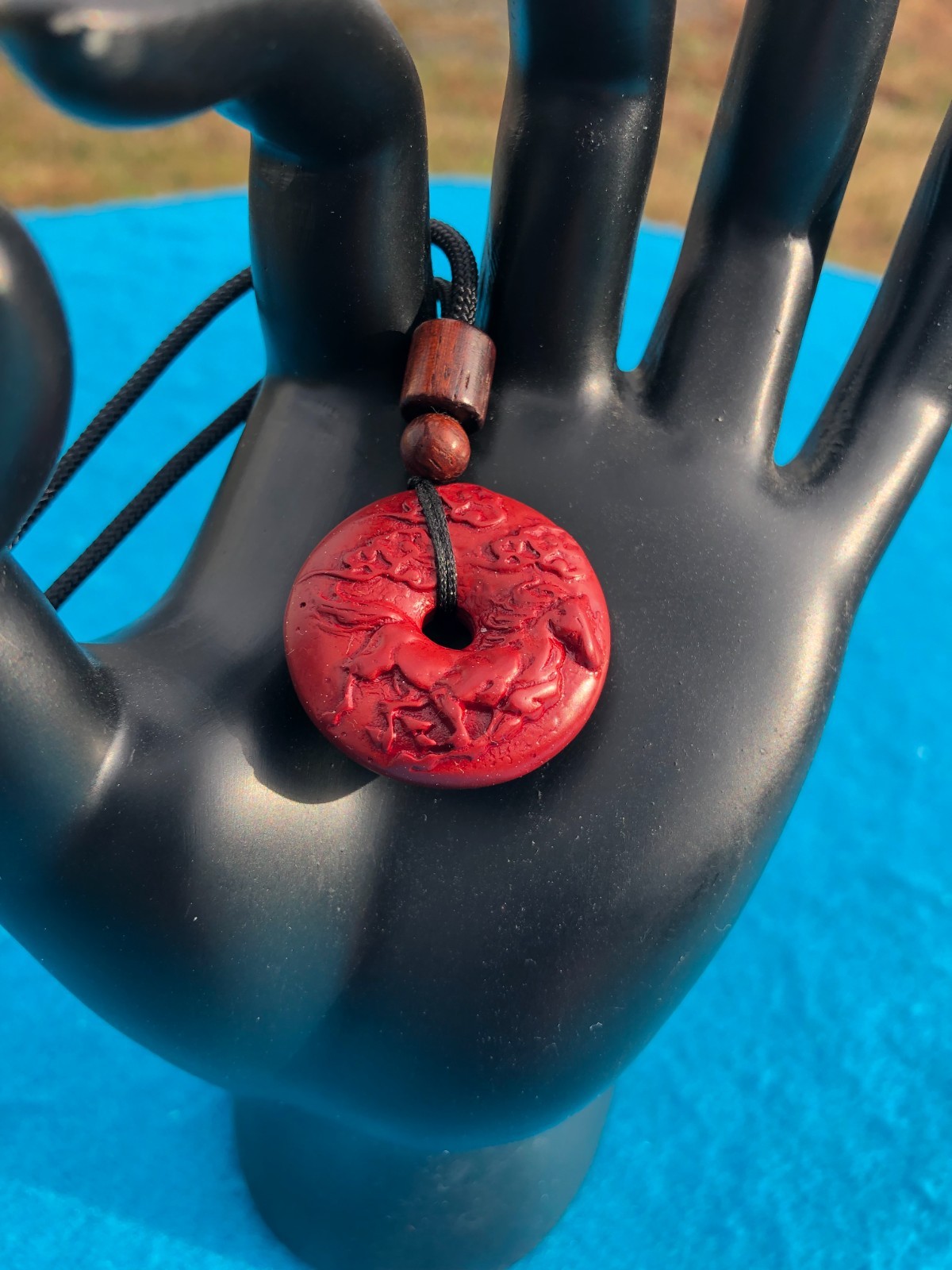 Year Of The Fire Horse 2026 Chinese Zodiac Cinnabar Pendant Necklace