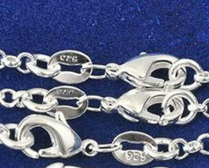 large PISTOL GUN pendant charm 925 P/L Sterling Silver ITALY 20″ Chain Necklace