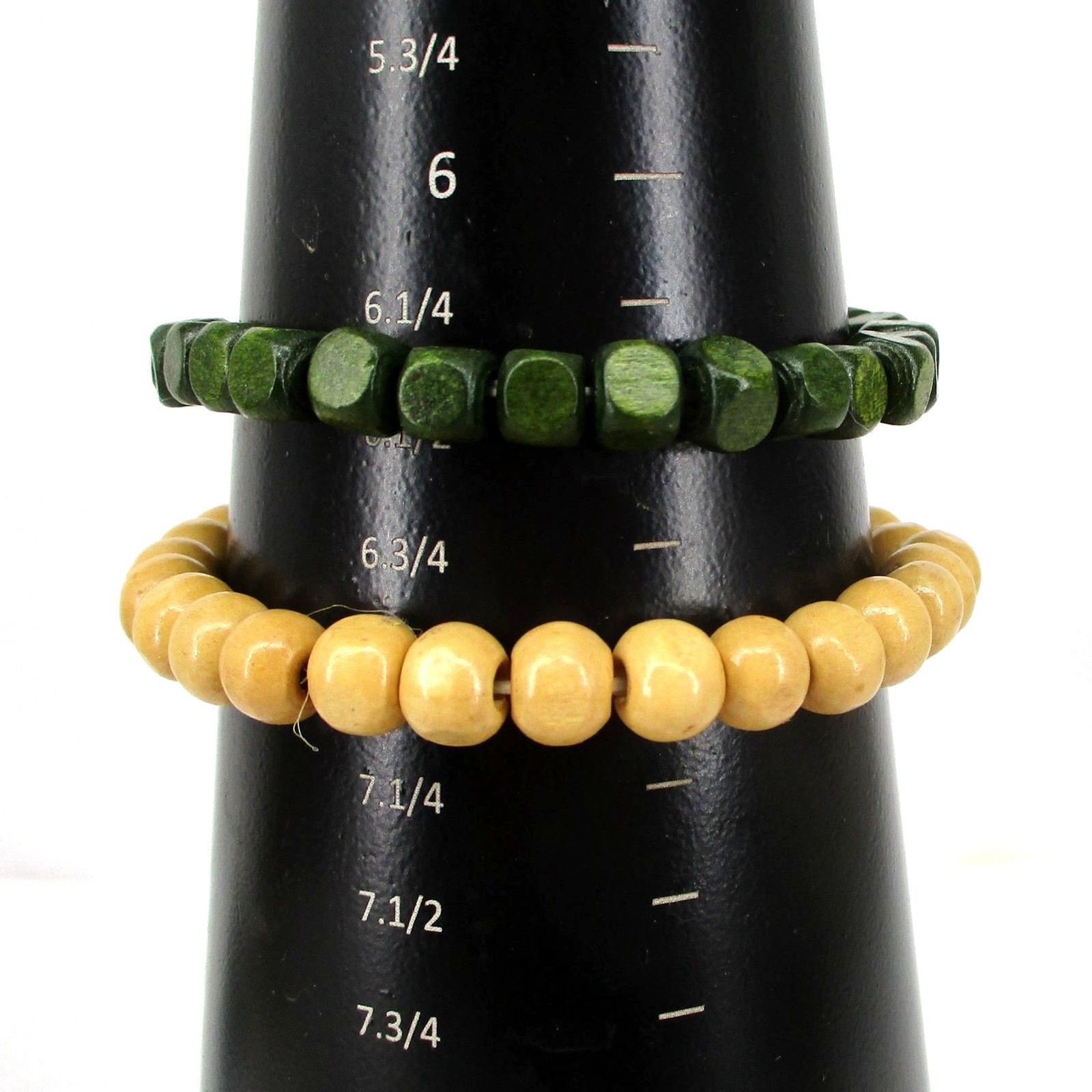 Boho Stackable Adjustable Wood Beaded Stretch Bracelet Set