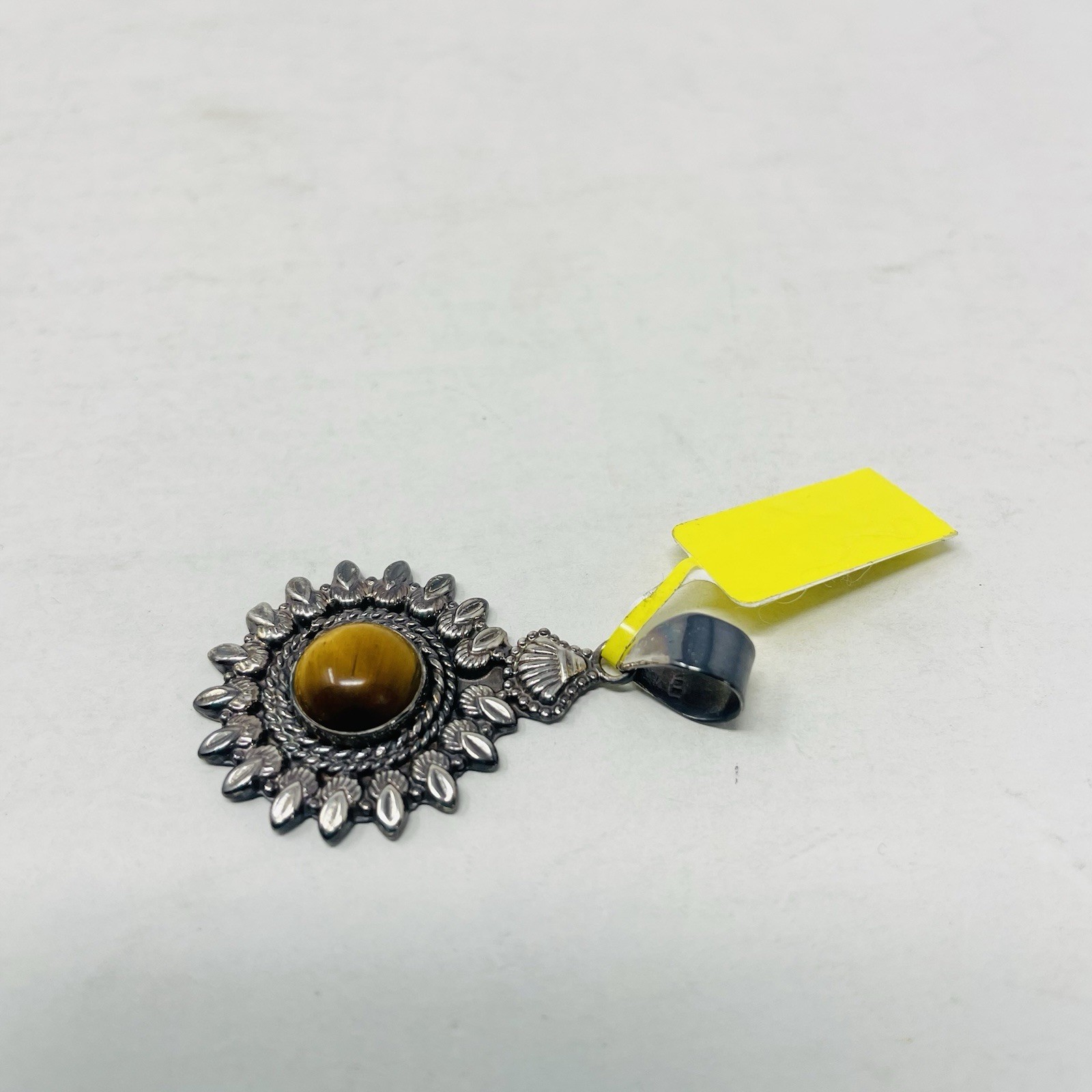 Shop LC Artisan Crafted Tigers Eye Pendant without Chain in Sterling Silver 5260