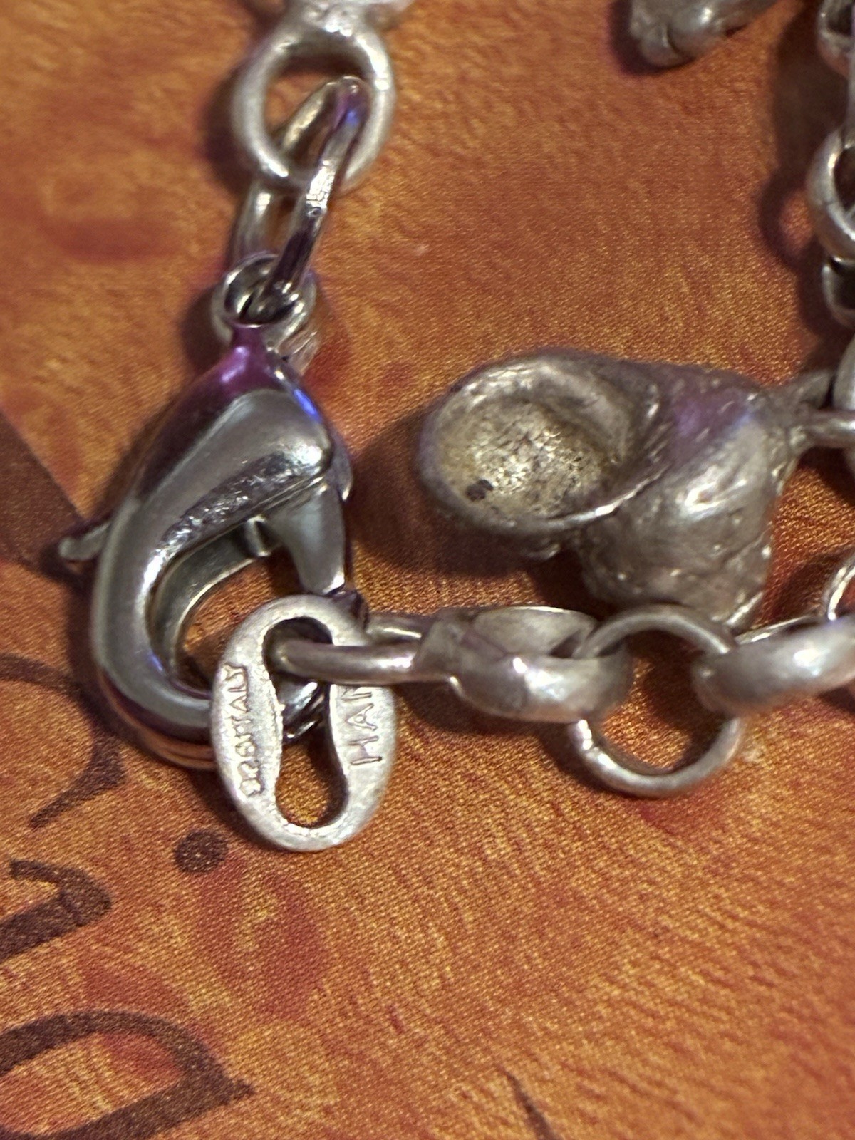 TARA Sterling silver 925 Charm Bracelet Italy Signed