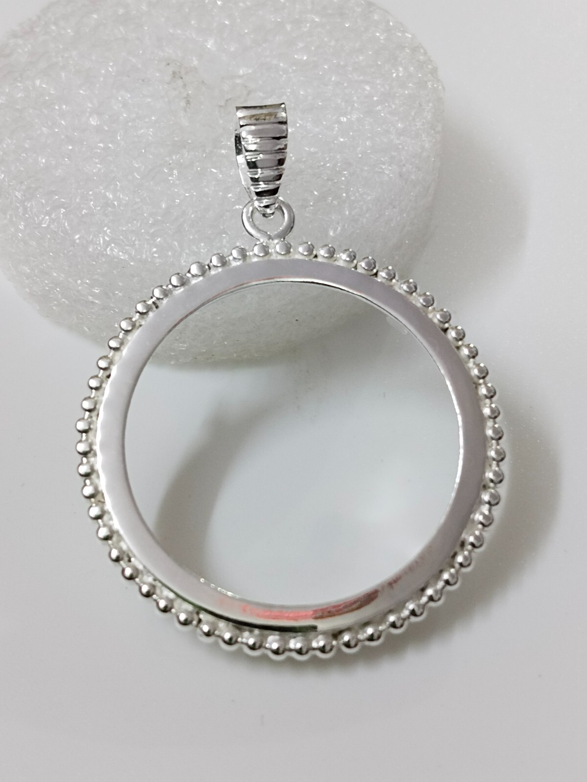 925 Sterling Silver Round Bezel Pendant prong jewelry Making Tools Coin