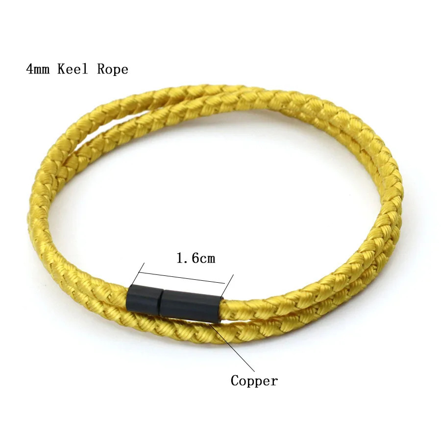 Men Bracelet With A Grade 4mm Keel Rope Multiple Colors And Sizes