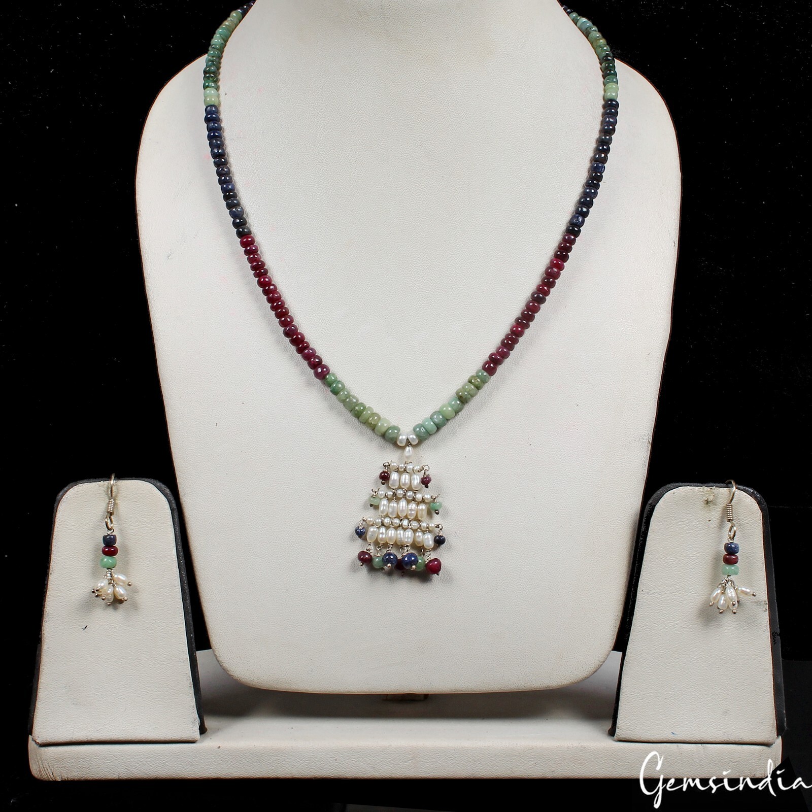 148.25 Ct Natural Multi Gems Handmade Round Beaded Gemstone Beautiful Necklace