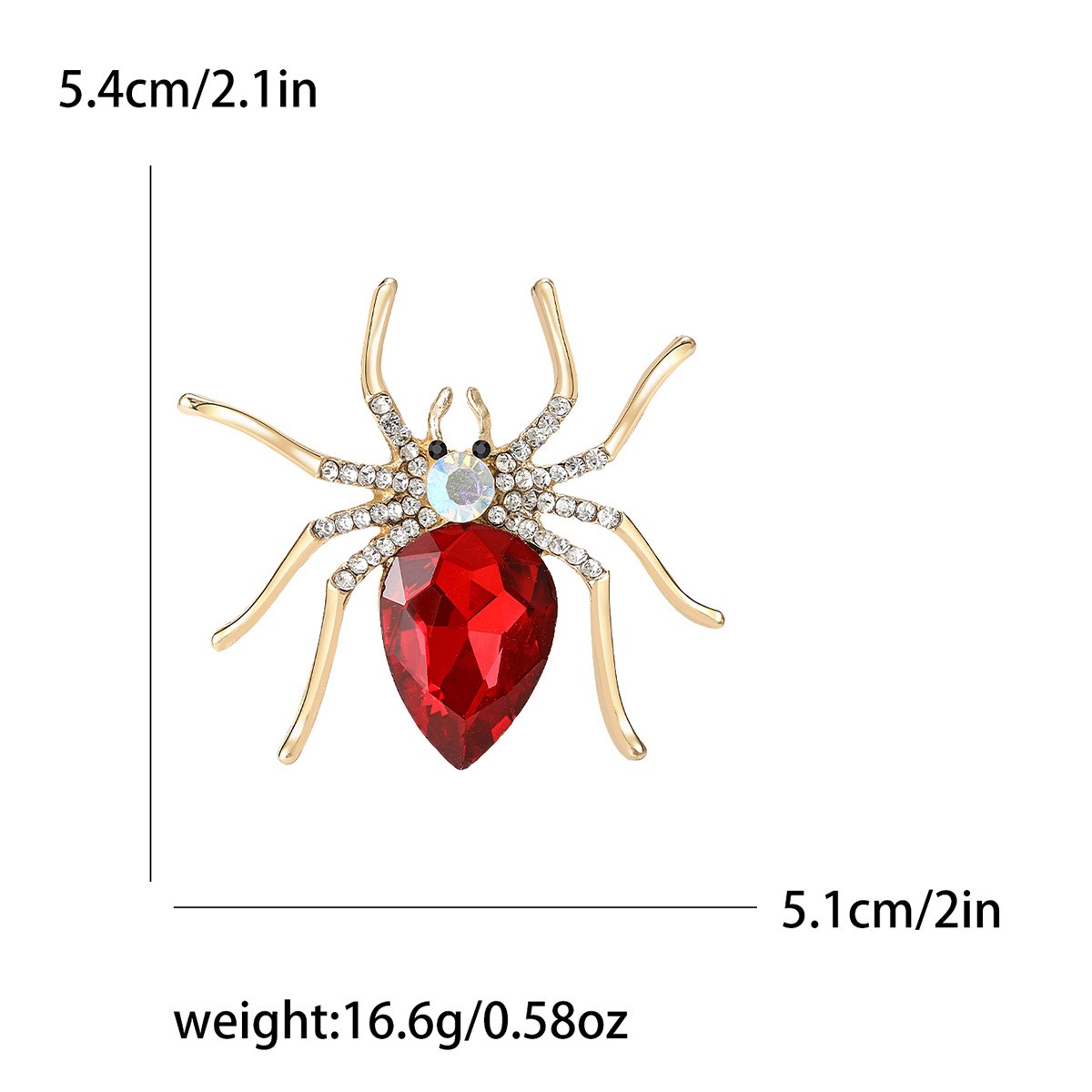 Women Men Unisex Spider Brooch Clothing Pin Jewelry Halloween Gift