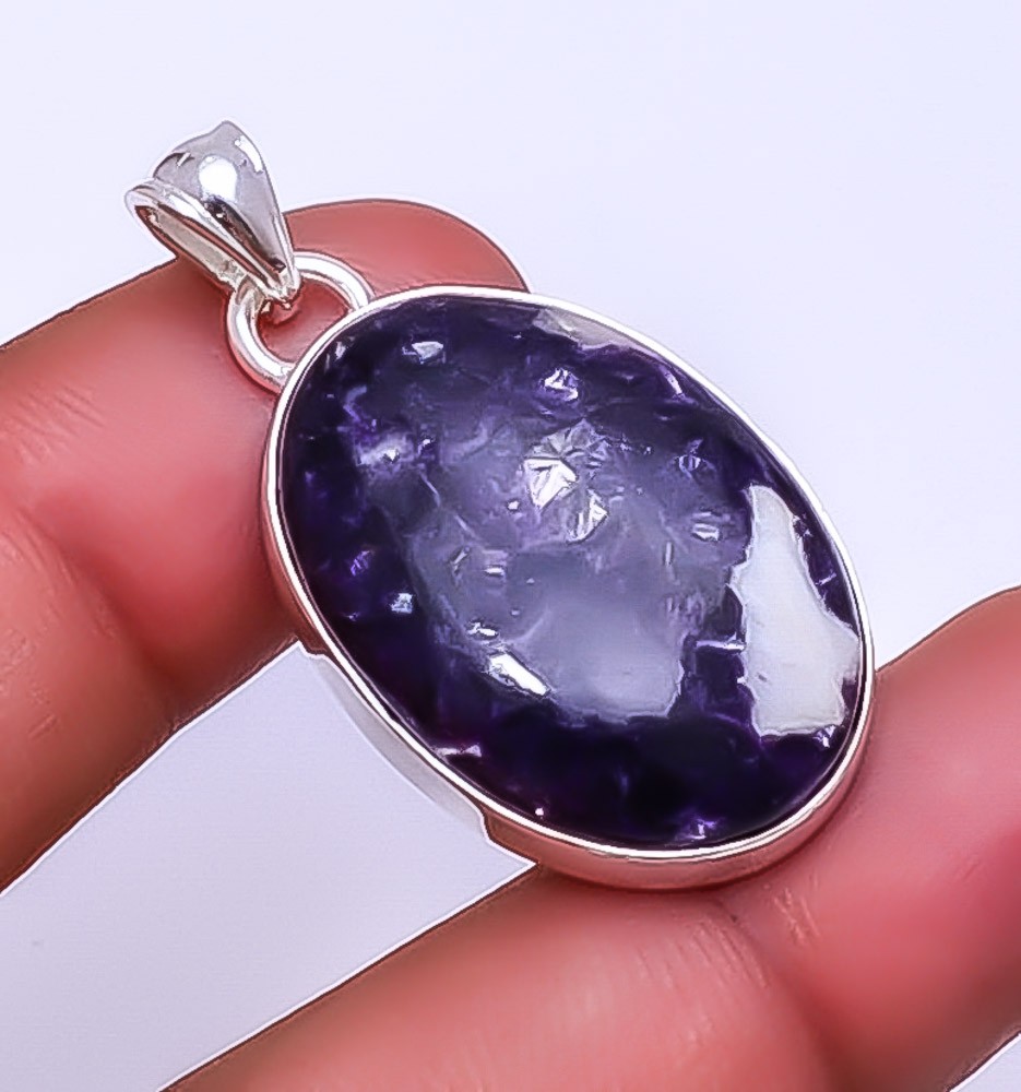 Lepidolite – San Diego Gemstone 925 Sterling Silver Pendant 1.56″ P_9359_148_19