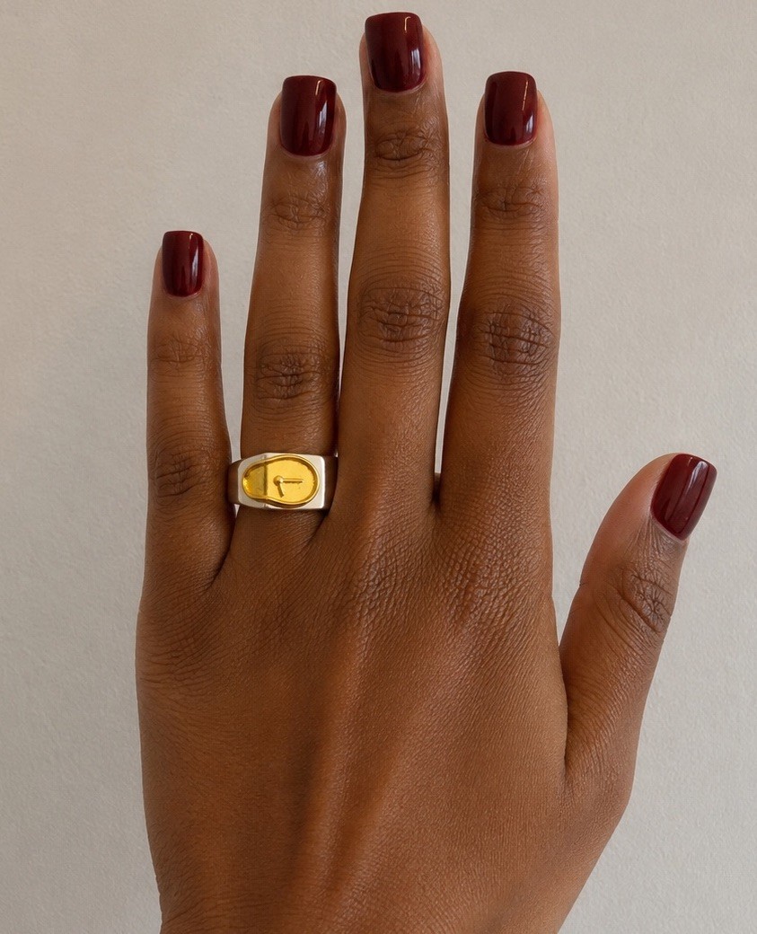 Museum Salvador Dali Sz 7 Melting Clock Ring Gold Surreal Silver Statement Boho