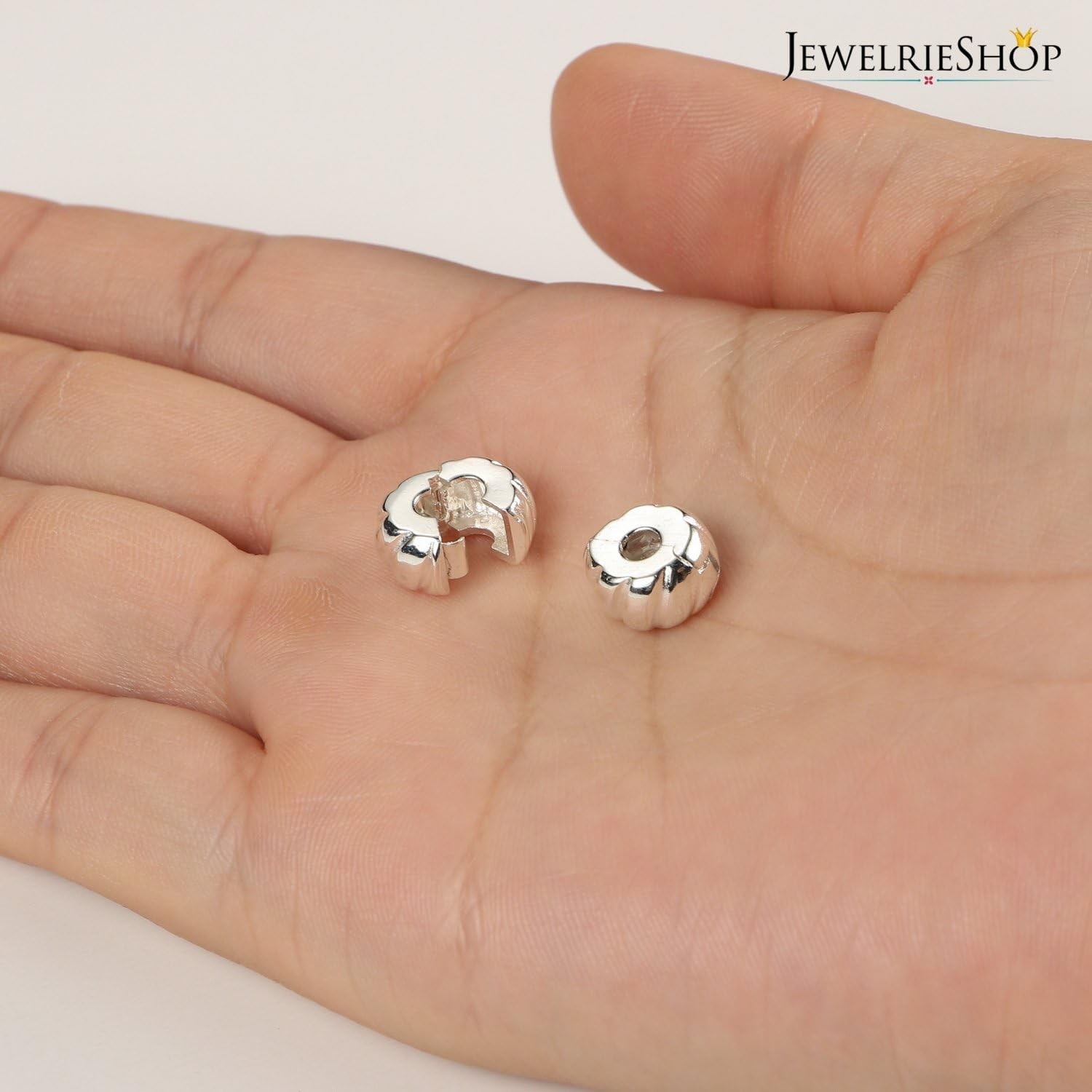 Authentic 2Pc Clip Lock Spacer Stopper Charm Bead Suits Pandora Bracelet NEW USA