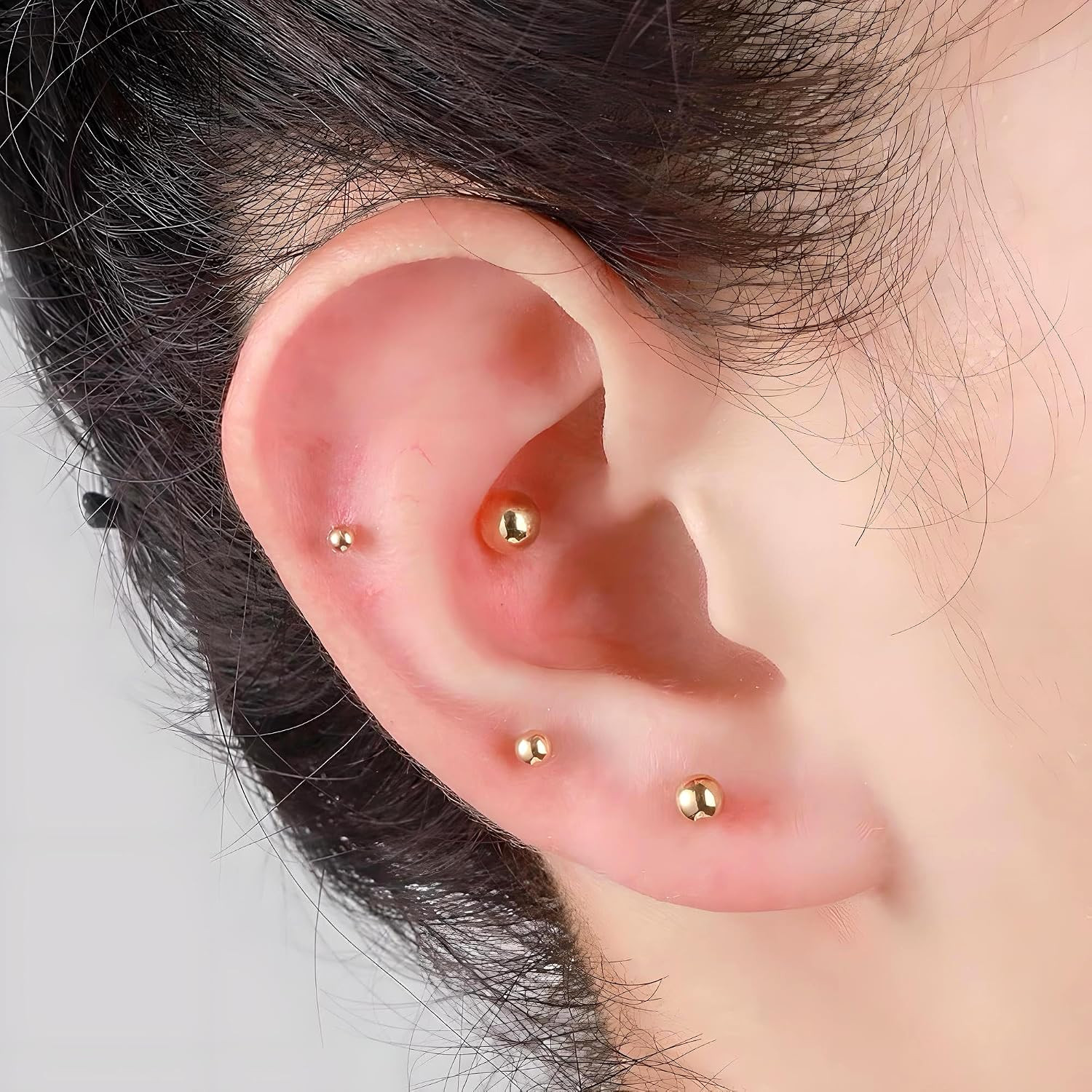 15 Pairs Surgical Steel Ball Stud Earrings Set | Fadeless, PVD Plating, Stainles