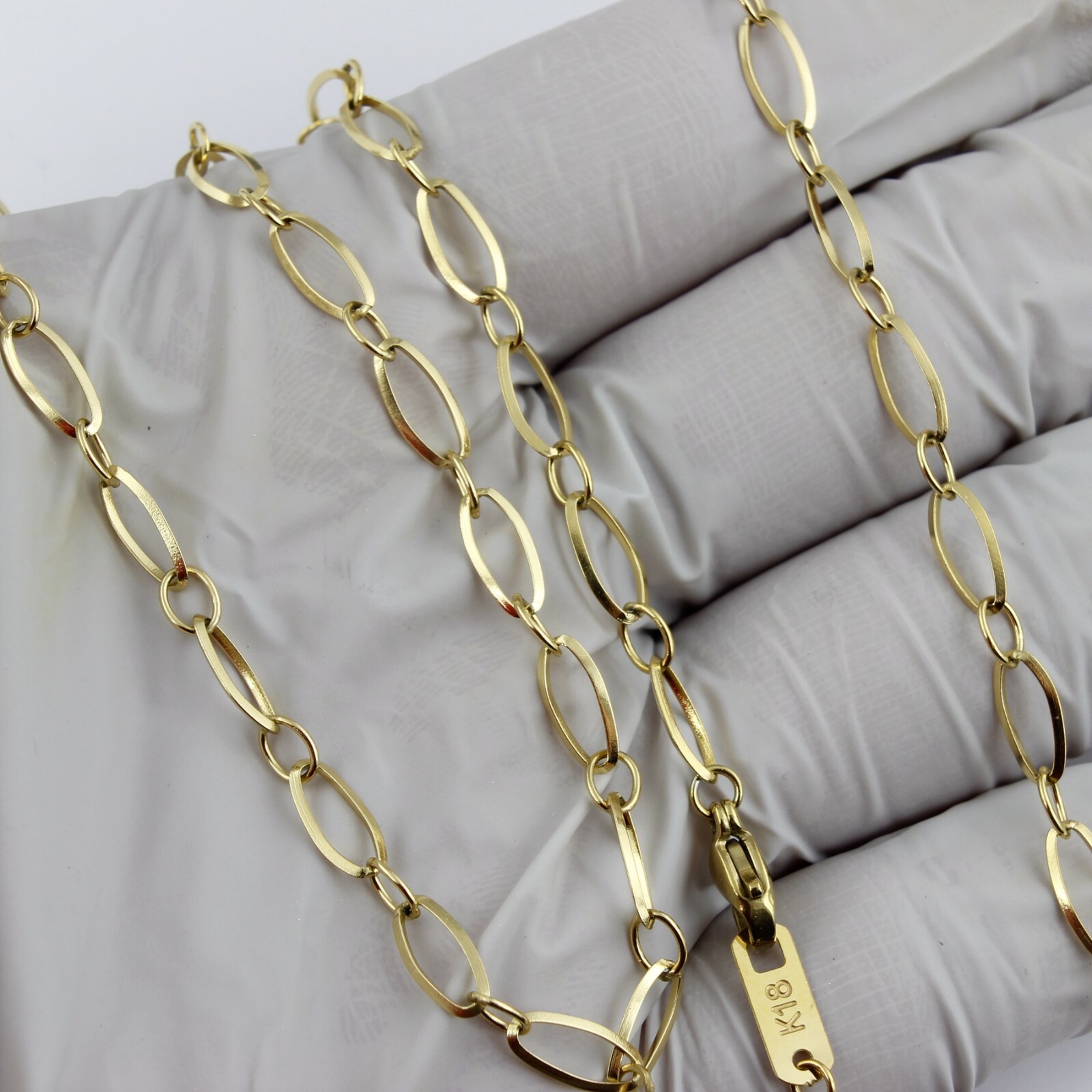 Gold Plated Titanium Stainless Steel Link & Connect Chain Choker necklace 17-19″
