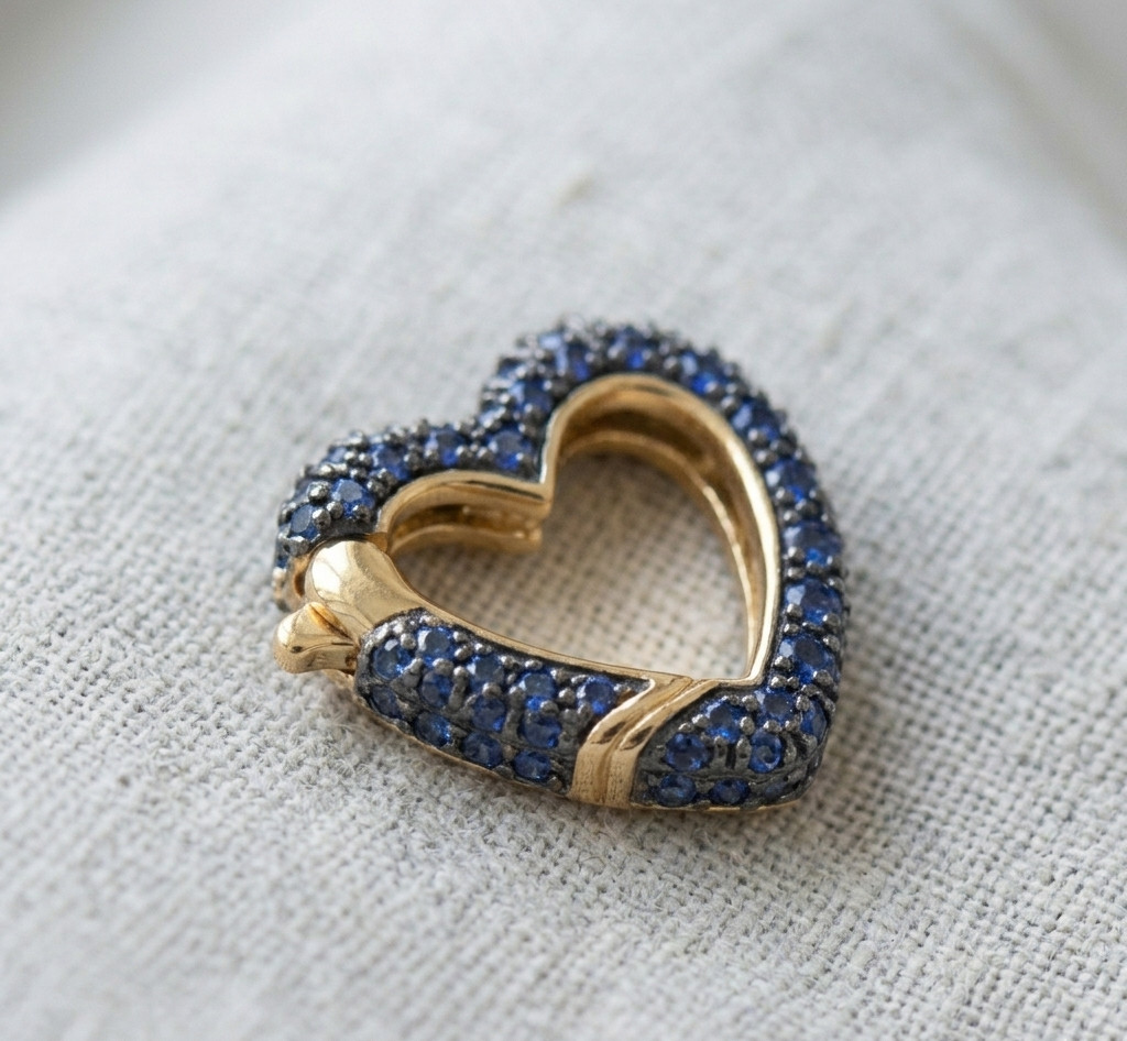 Heart Shape Charm Lock Pendant With CZ Brass Metal Fashion Jewelry for gift