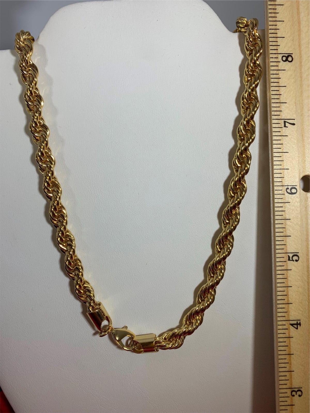 30 INCH 14kt GOLD PLATED 7mm ROPE RUN DMC HIP HOP CHAIN NECKLACE