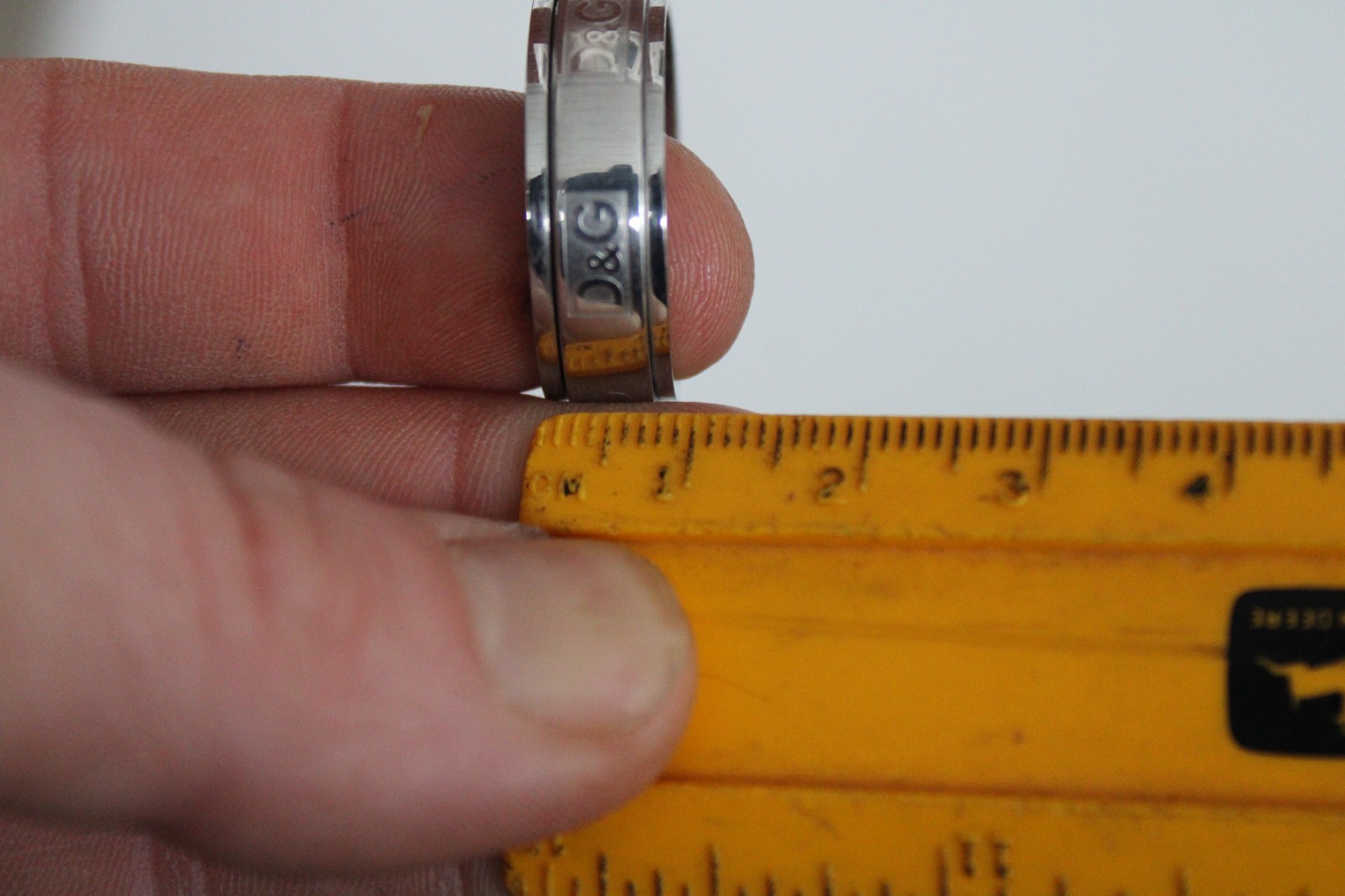 Designer D & G Dolce & Gabbana Unisex Adult Spinner Ring Band, S: 12.5
