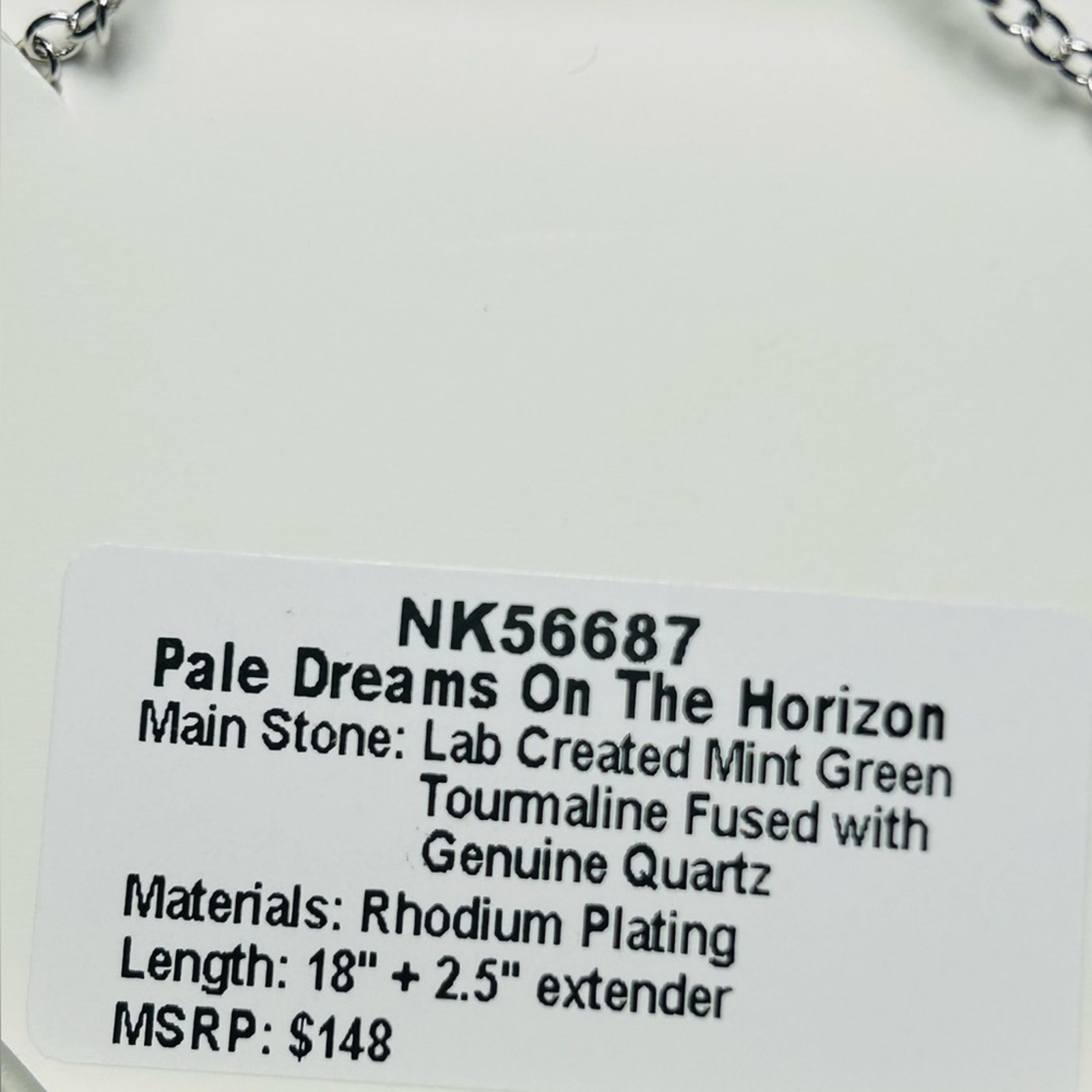 Bomb Party Lab Created Mint Tourmaline Necklace NK56687