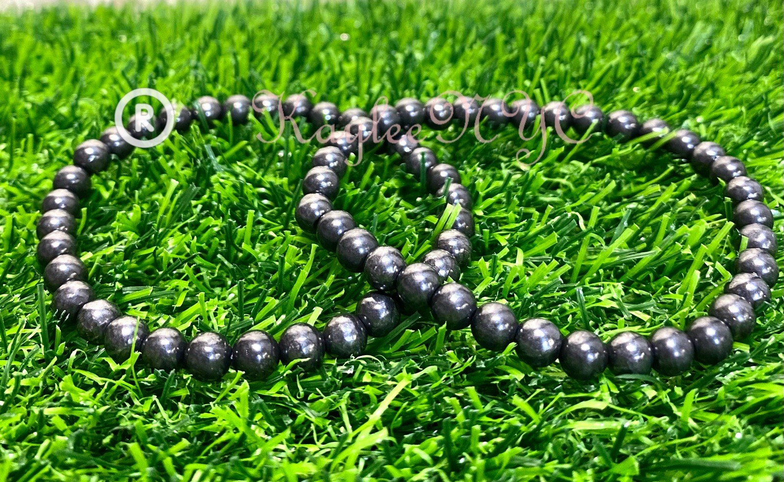 Wholesale Lot 6 Pcs Natural Shungite 6mm 7.5” Crystal Stretch Bracelet