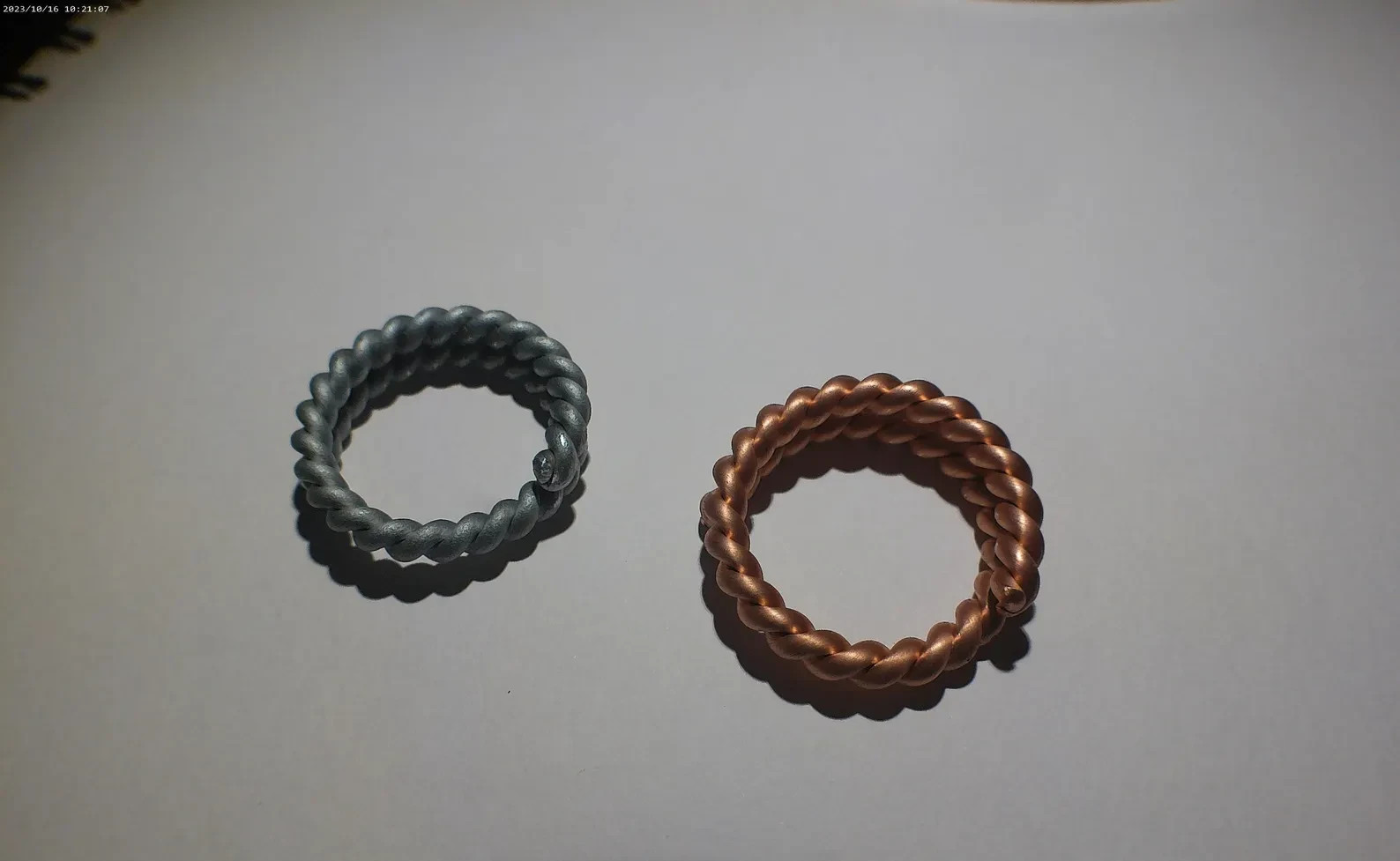 Electric Twisted Pharaoh Rings / Tensor Rings Pure Copper & Pure Zinc