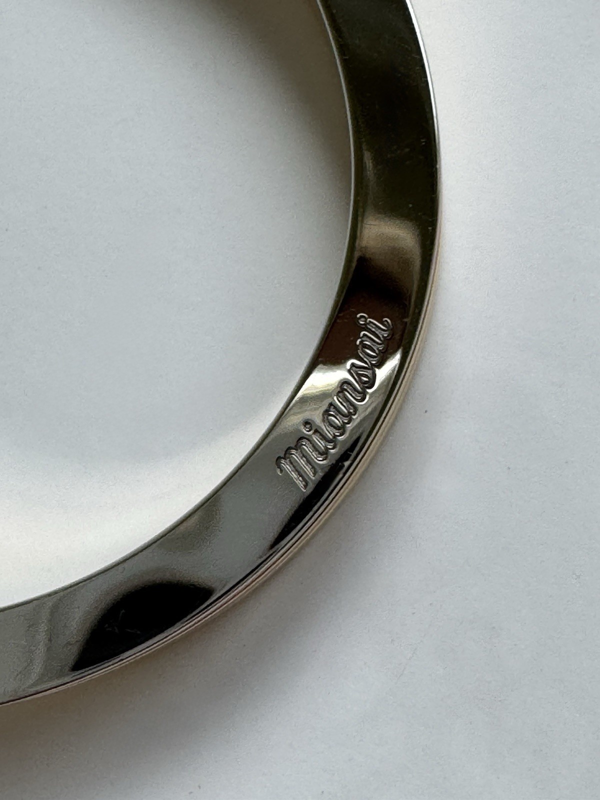 Miansai Signed Tricolor Cuff Silver/Gold Hinged Bangle Bracelet
