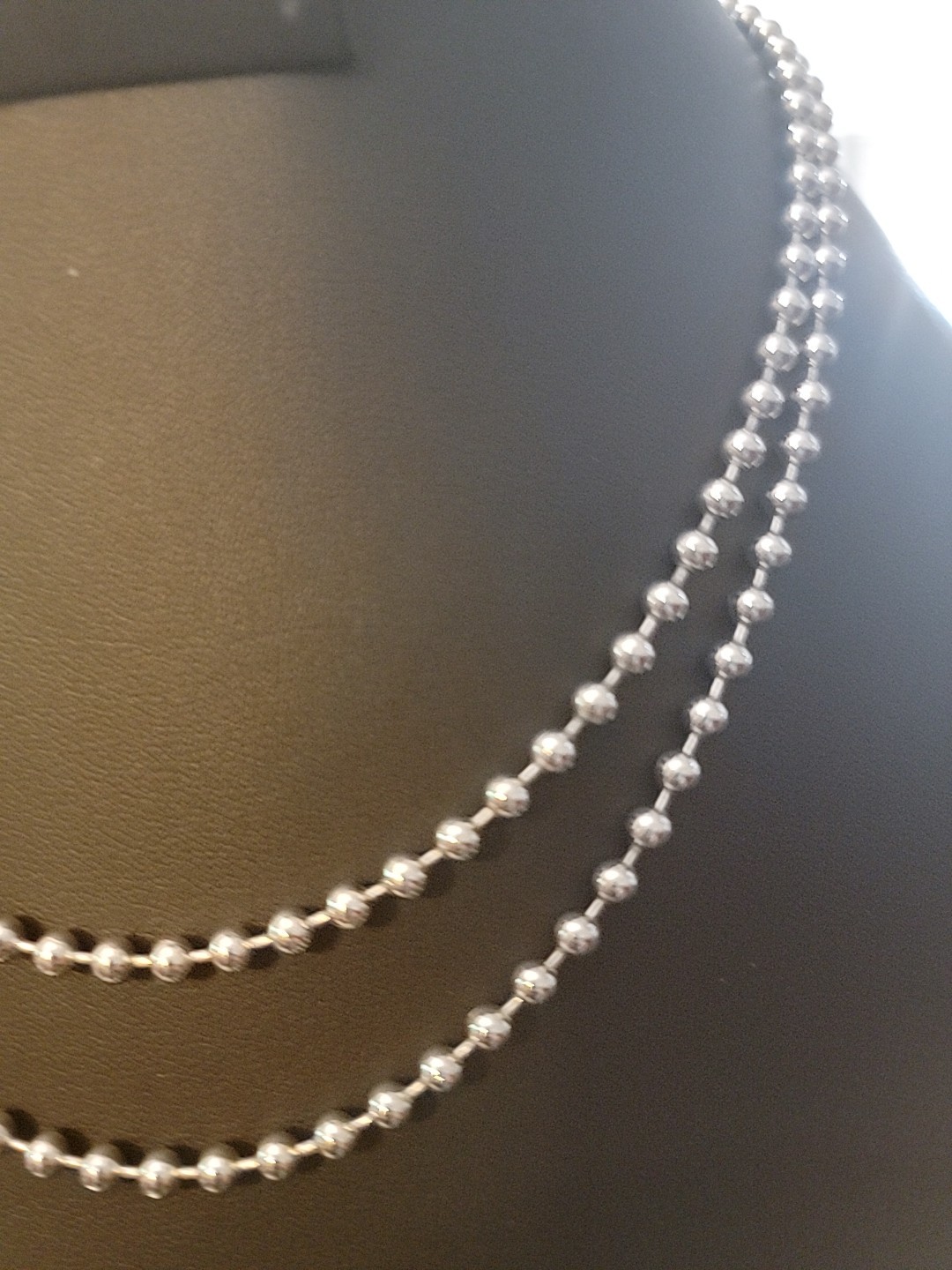 34″ Stainless Steel Ball Chain Classic Basic Silver Tone Long Simple Elegance