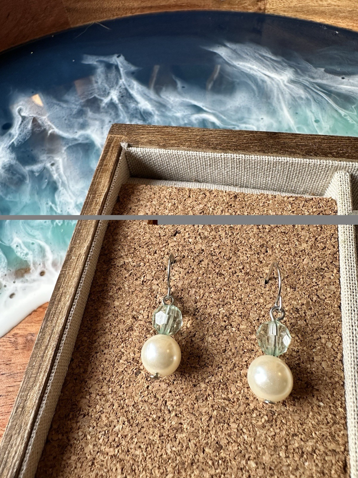 Pearl & Crystal Earrings Lot, Silver Tone, Drop/Dangle/Stud, Hook Closure
