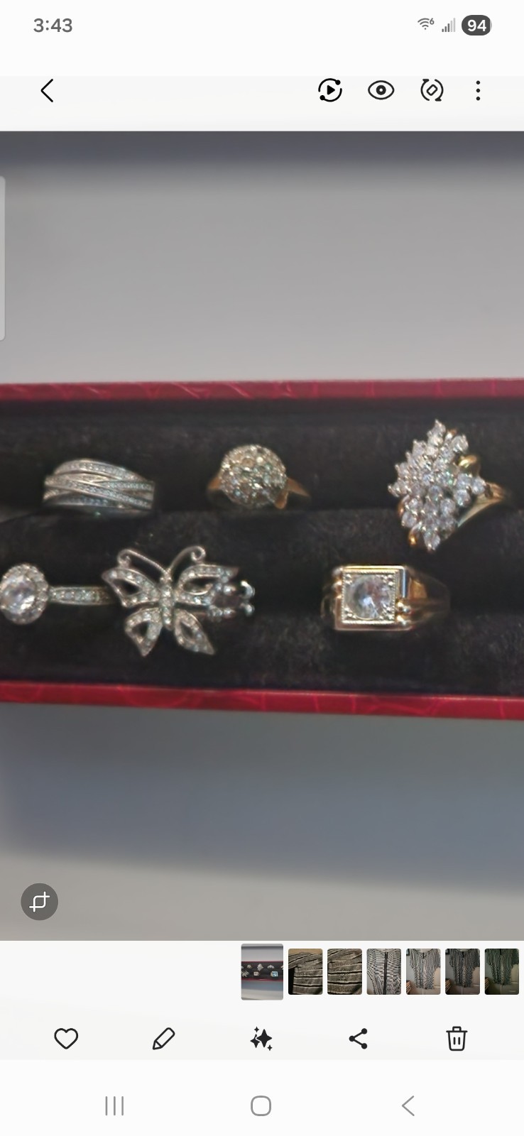 LOT OF 10 RINGS, MEN’S DIAMOND SOLITAIRE (Tray 2 Pic 3rd To Right Bottom Row)