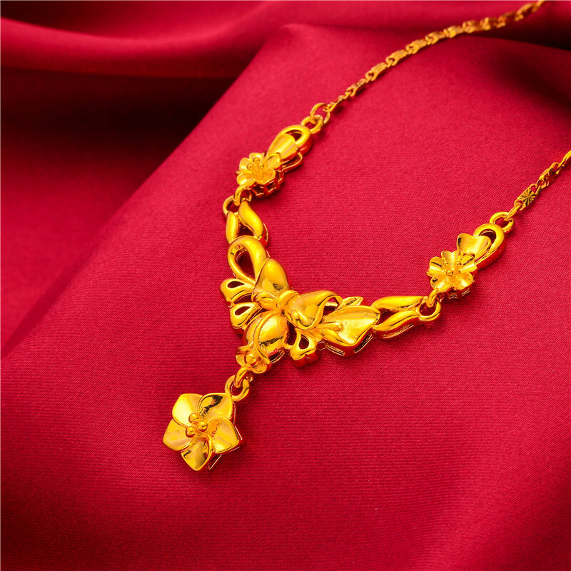 Women’s 22K 24K Thai Baht Yellow Gold Gp Filled Necklace Jewelry