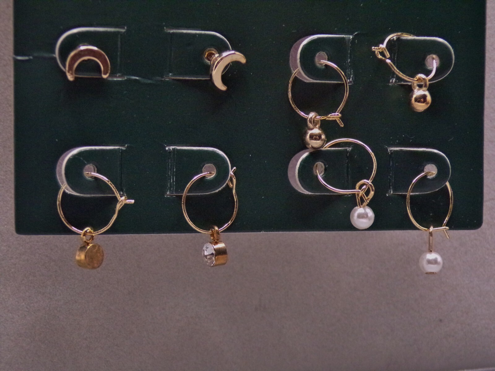 Mixed Lot of 8 Pair Small Post & Hoop Fashion Earrings Wild Fable