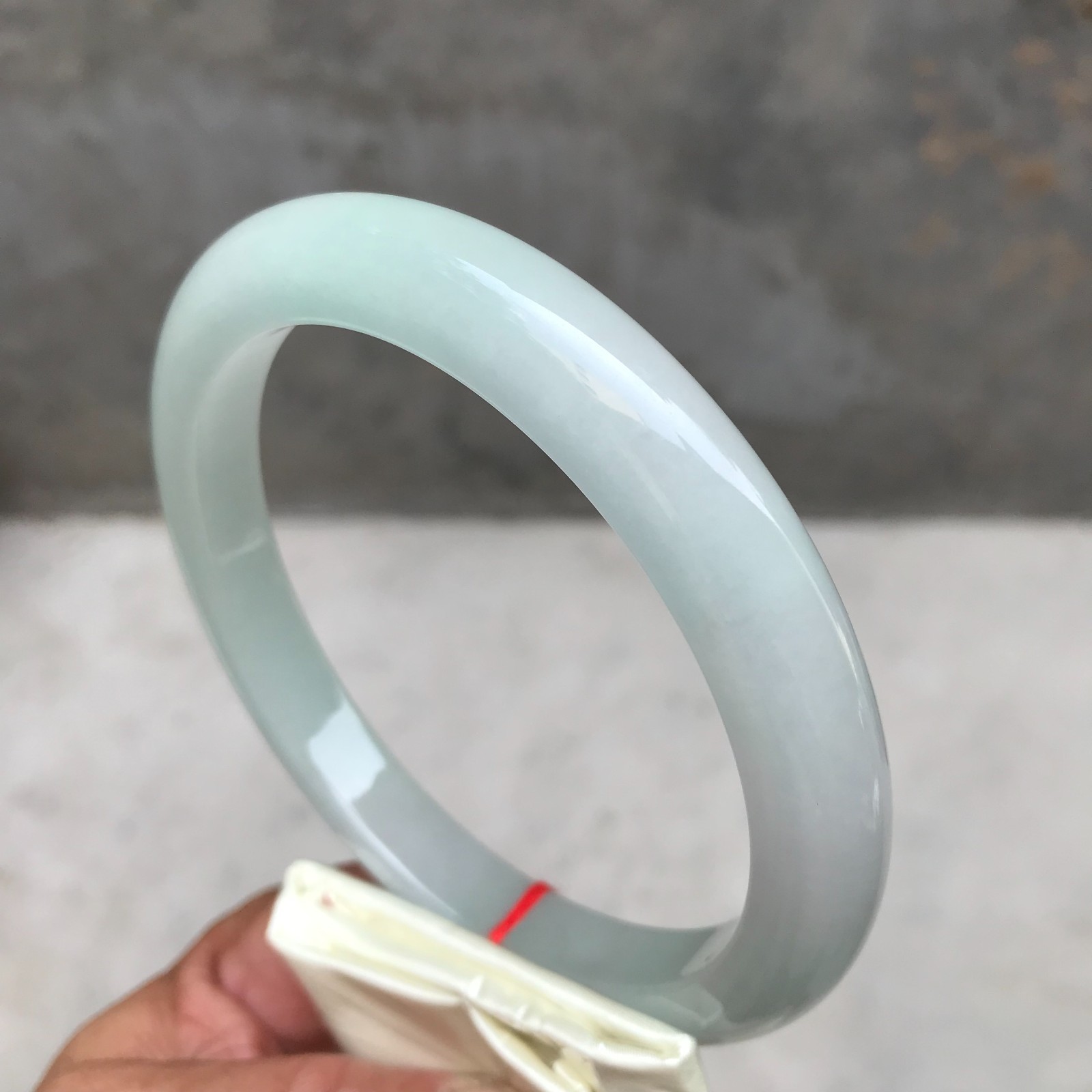 84MM Natural Icy Green Jadeite Jade Bracelet Burma Jadeite Jade Big Bangle
