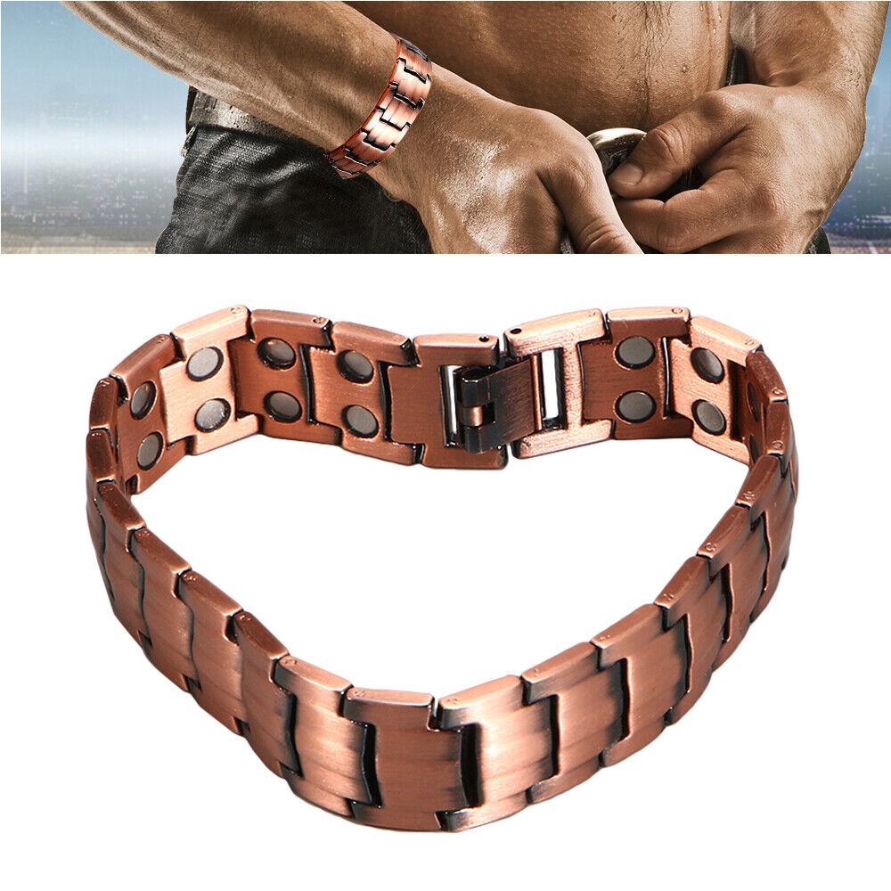 Arthritis Therapy Pure Copper Magnetic Bracelet Health Care Weight Loose Bangles