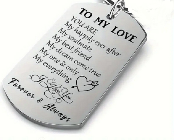 Large Pendant LOVE WORDS ANNIVERSARY MARRIAGE 22″ 925 Silver necklace Women Men