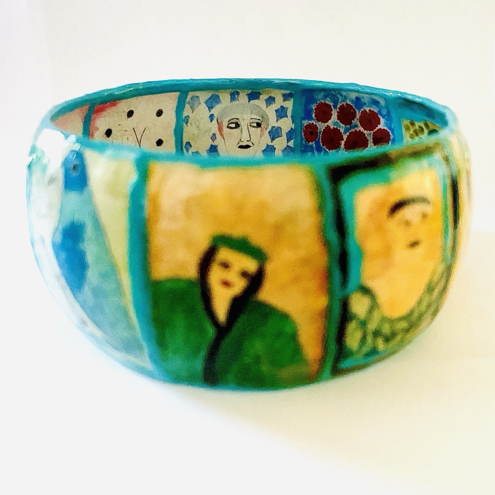 Handmade Artist L.eeGodie By Julie Decoupage Bangle Bracelet