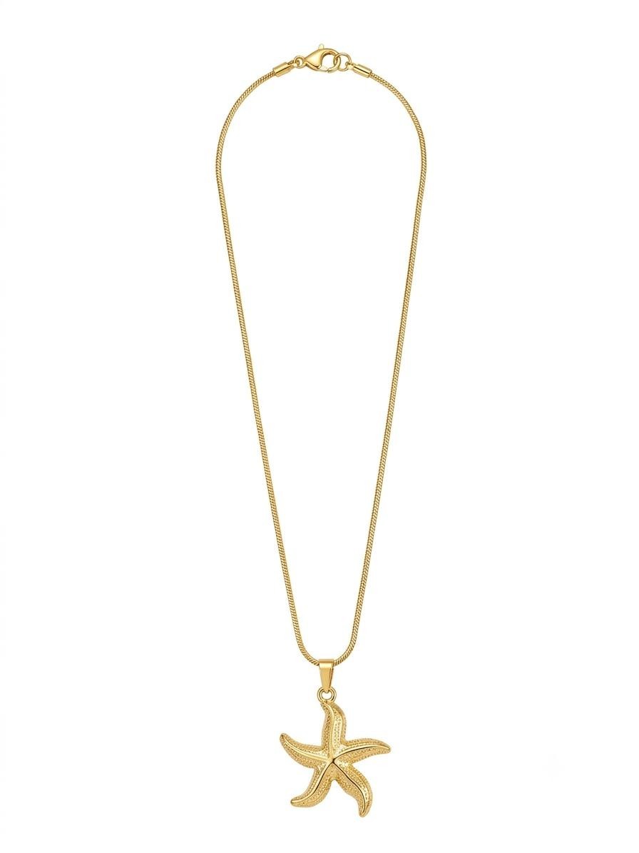 Gold Tone Abstract Textured Pendant Necklace Adjustable Sleek Snake Chain
