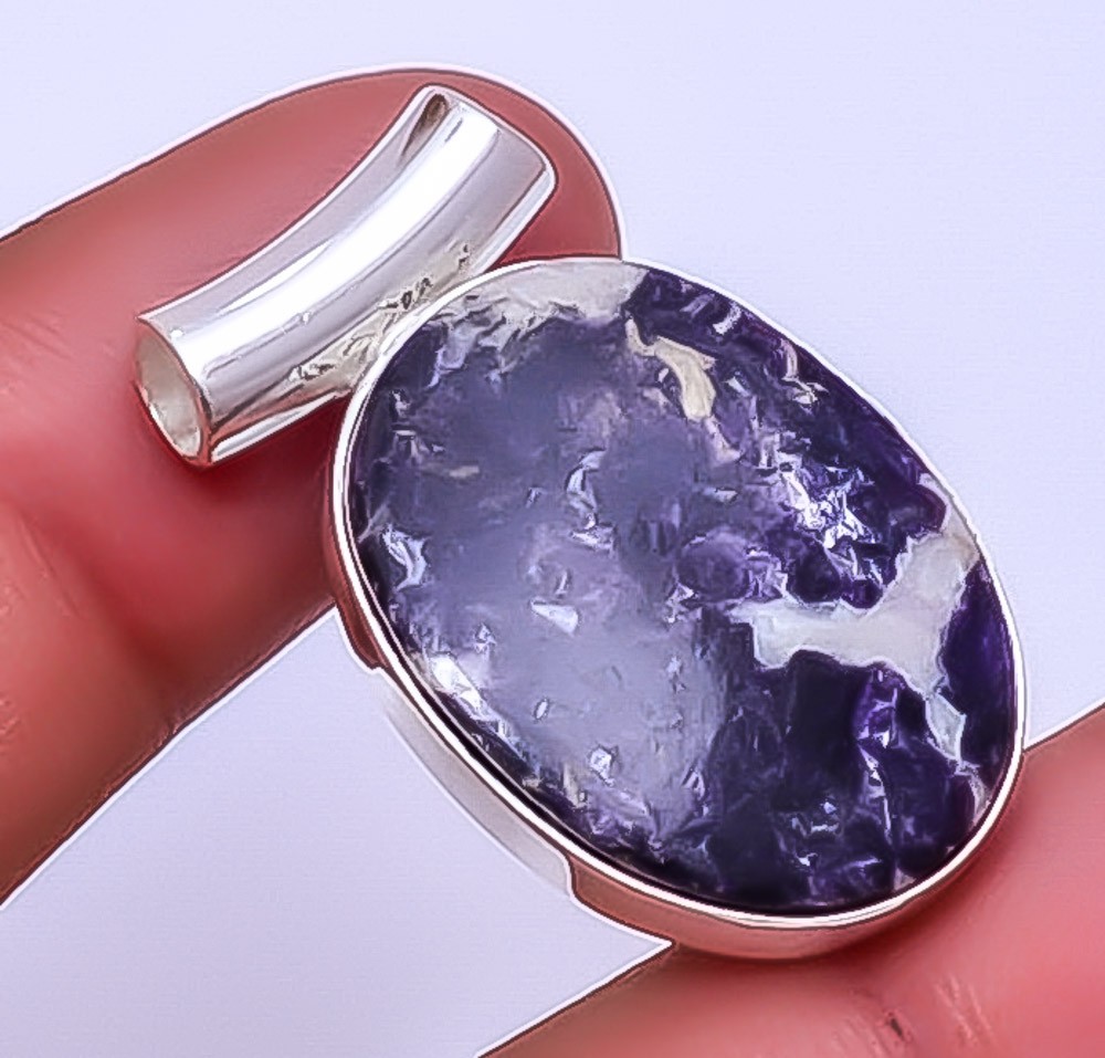 Lepidolite – San Diego 925 Sterling Silver Jewelry Pendant 1.25″ P_9359_148_9